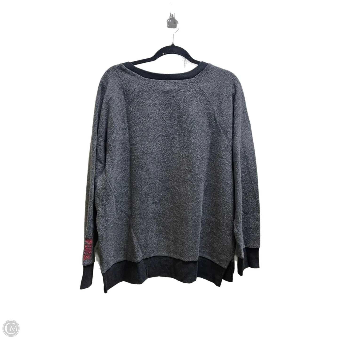 Sweatshirt Crewneck By Pink In Grey, Size: M