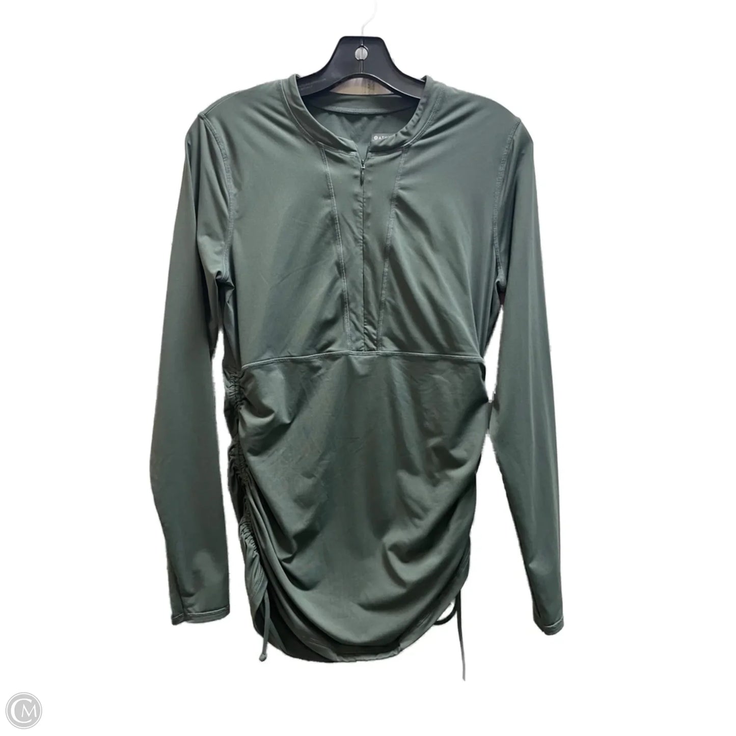 Top Long Sleeve By Athleta In Green, Size: M