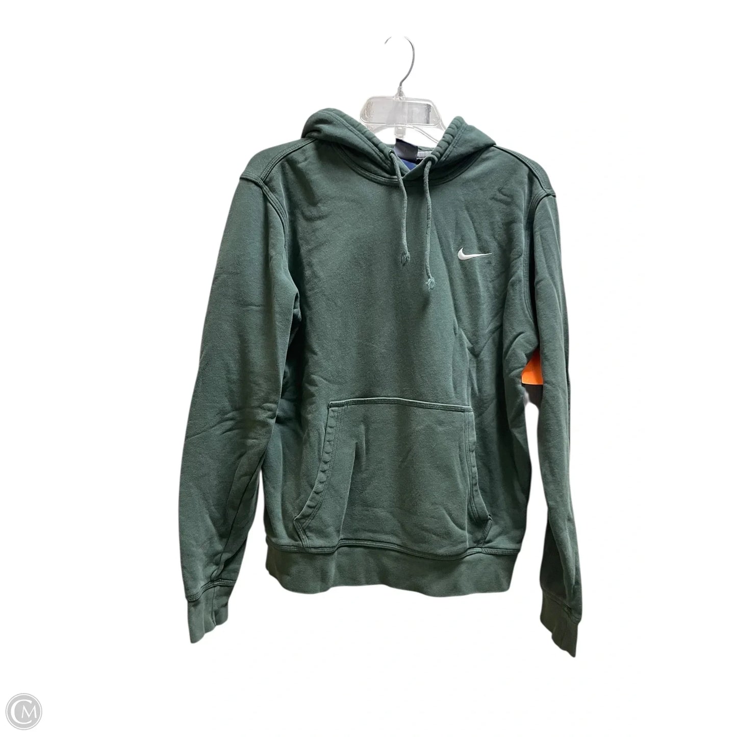 Sweatshirt Hoodie By Nike In Green, Size: M