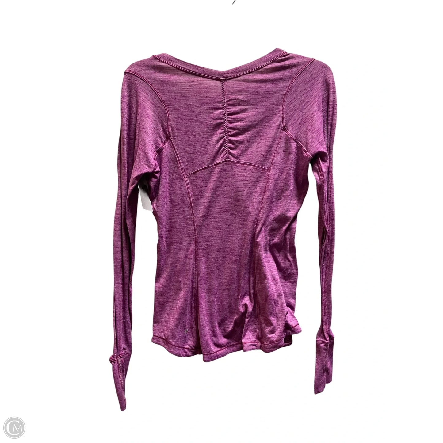 Athletic Top Long Sleeve Crewneck By Lululemon In Purple, Size: 8
