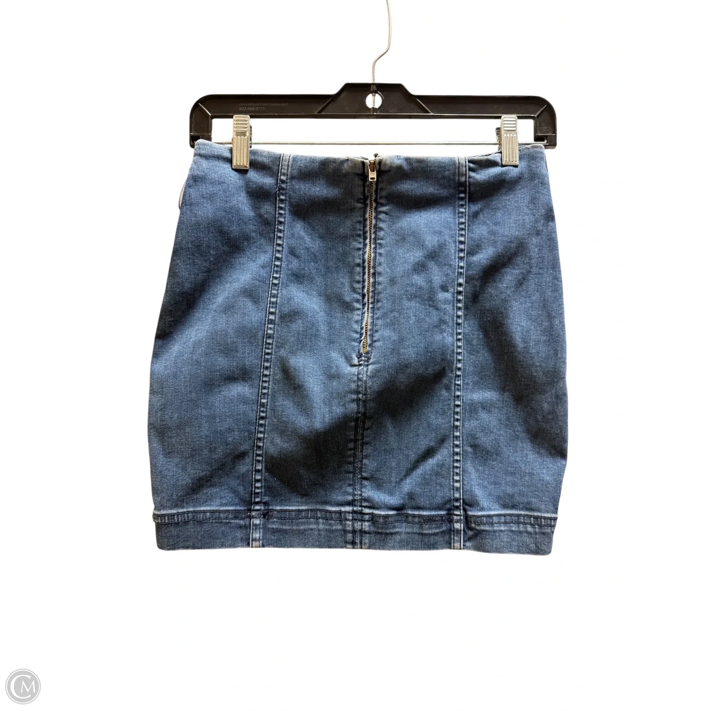 Skirt Mini & Short By Free People In Blue Denim, Size: 4