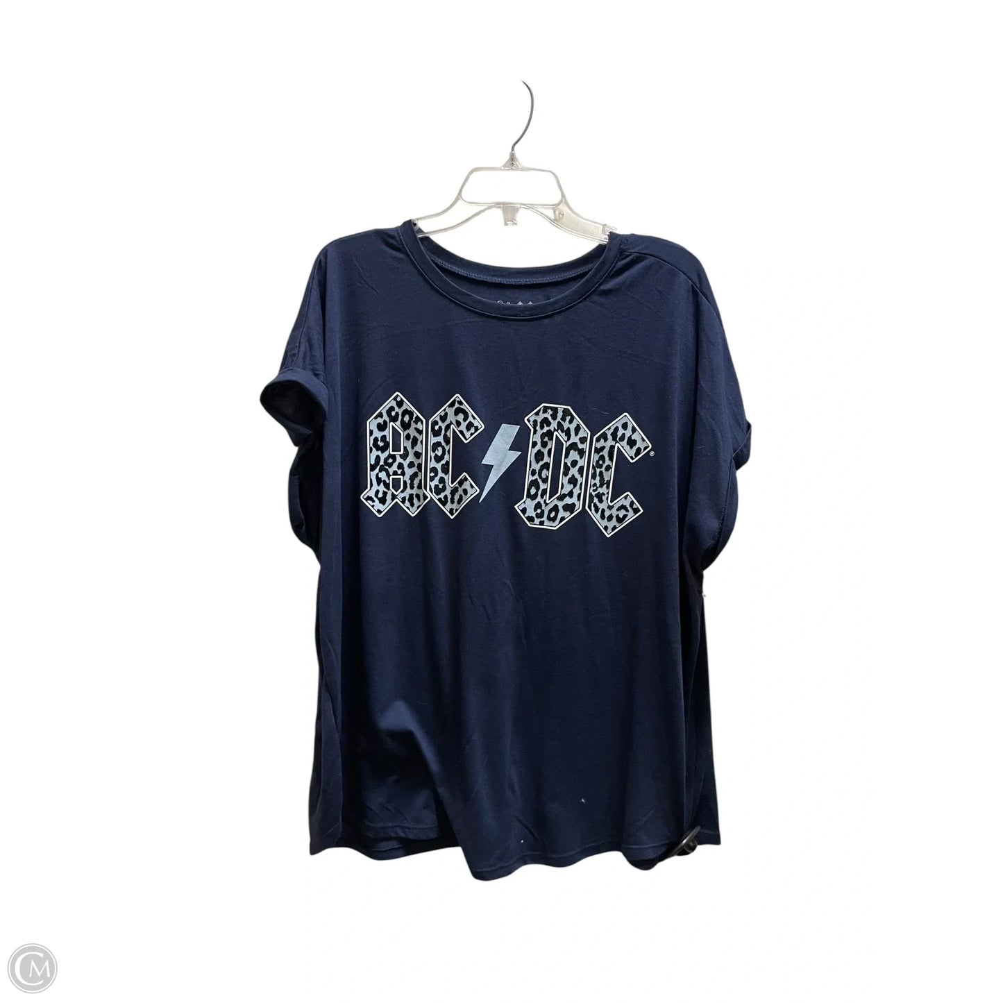 Top Short Sleeve By Terra & Sky In Blue, Size: 1x