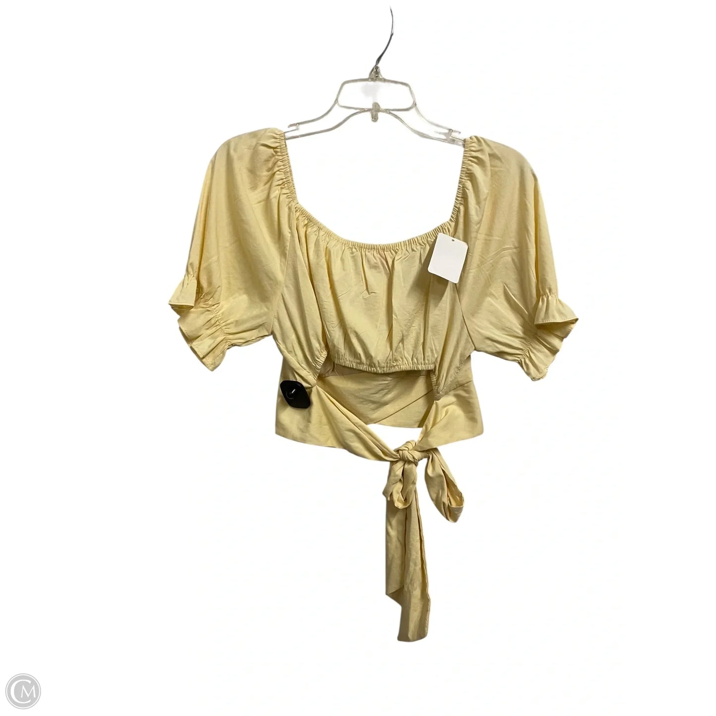 Top Short Sleeve By Pink Lily In Yellow, Size: Xl