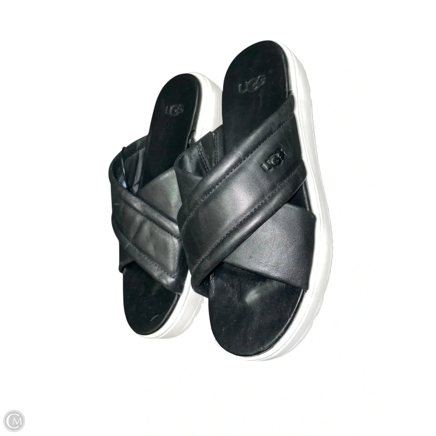 Sandals Designer By Ugg In Black, Size: 7