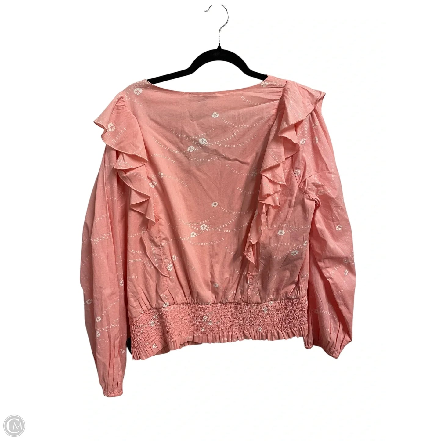 Top Long Sleeve By International Concepts In Pink, Size: 1x