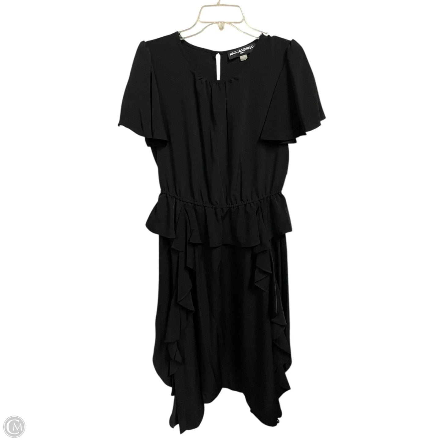 Dress Designer By Karl Lagerfeld In Black, Size: M