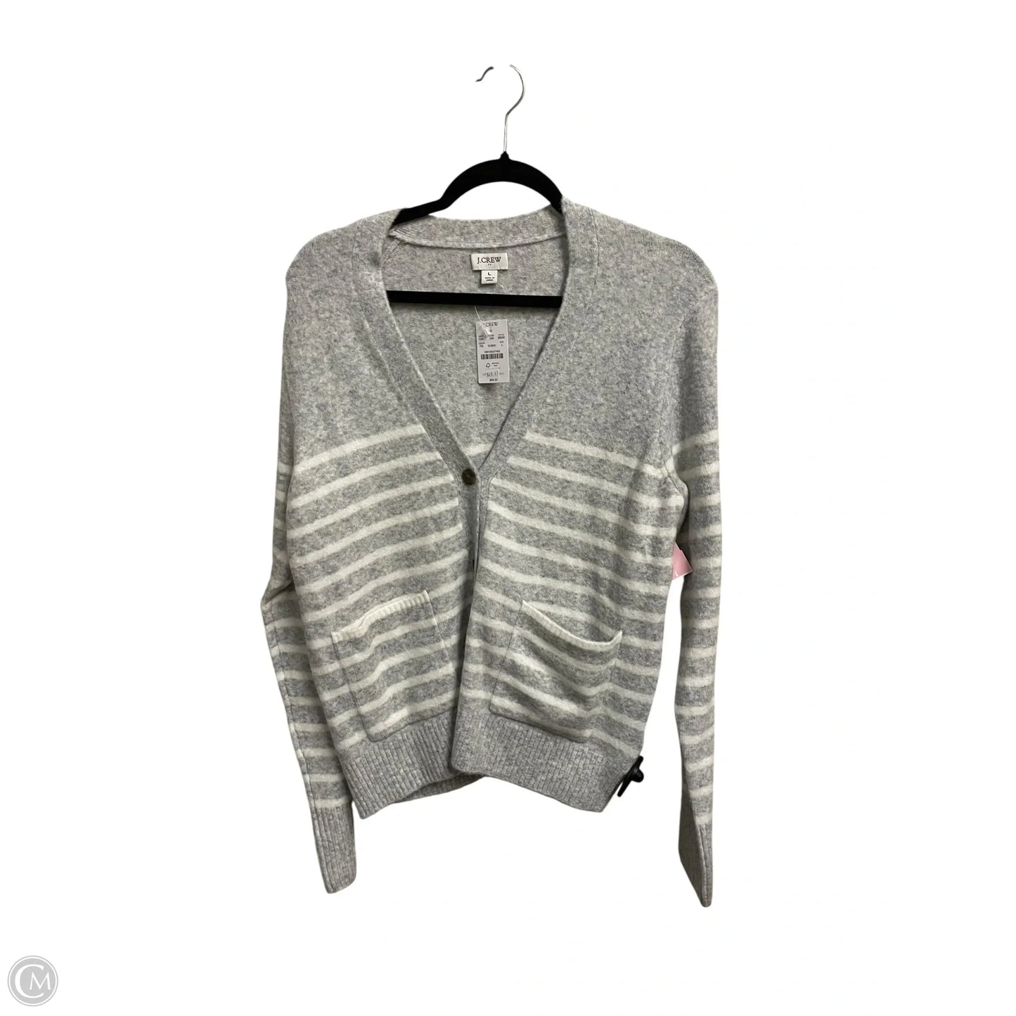 Sweater Cardigan By J. Crew In Grey, Size: L
