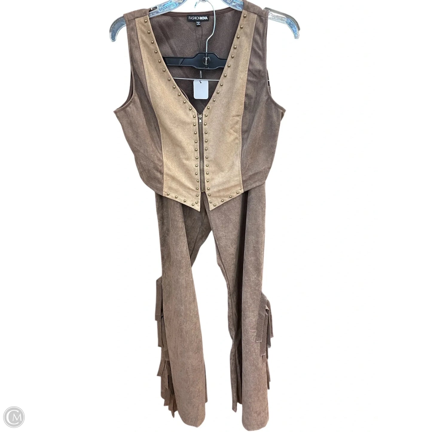 Pants Set 2pc By Fashion Nova In Brown, Size: Xl