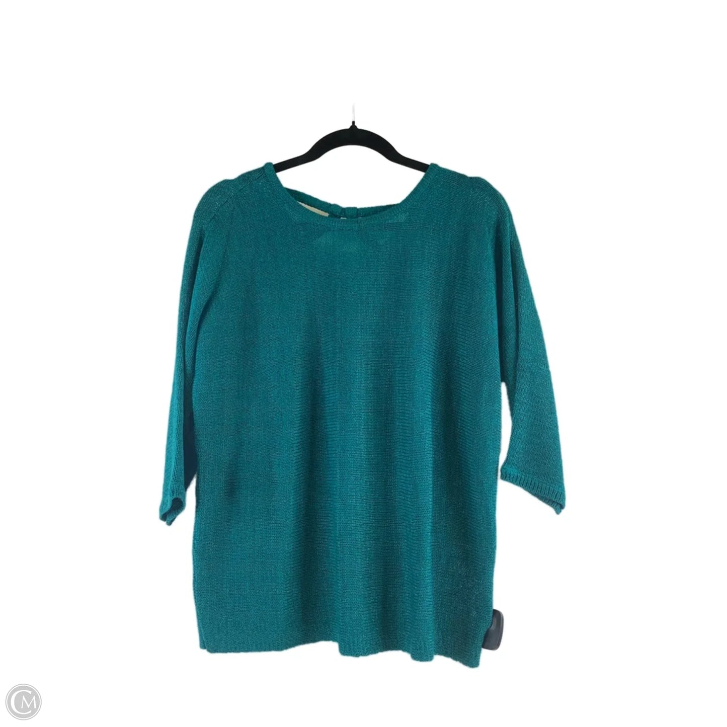 Top 3/4 Sleeve By Chicos In Teal, Size: Mp