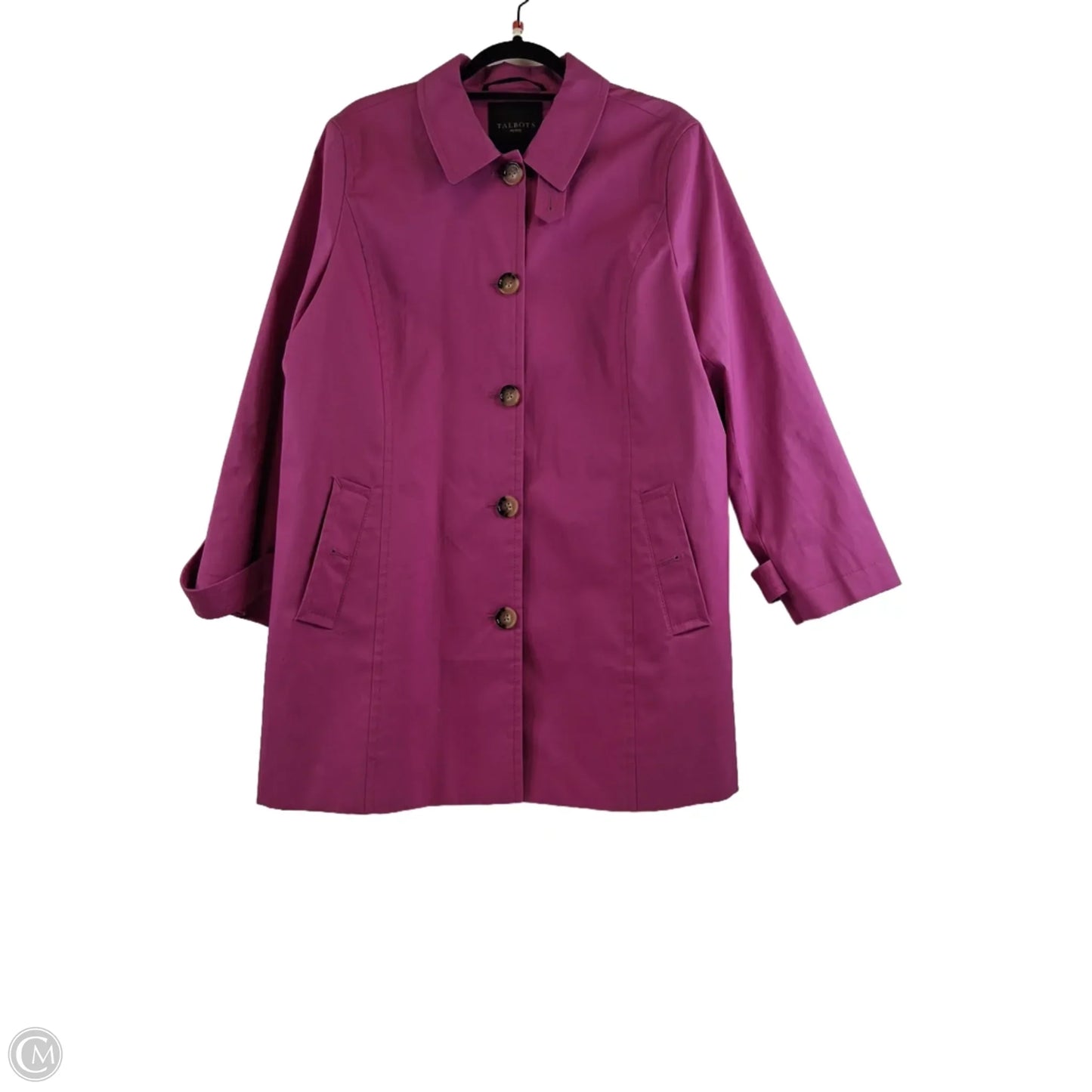 Coat Raincoat By Talbots In Pink, Size: Xlp