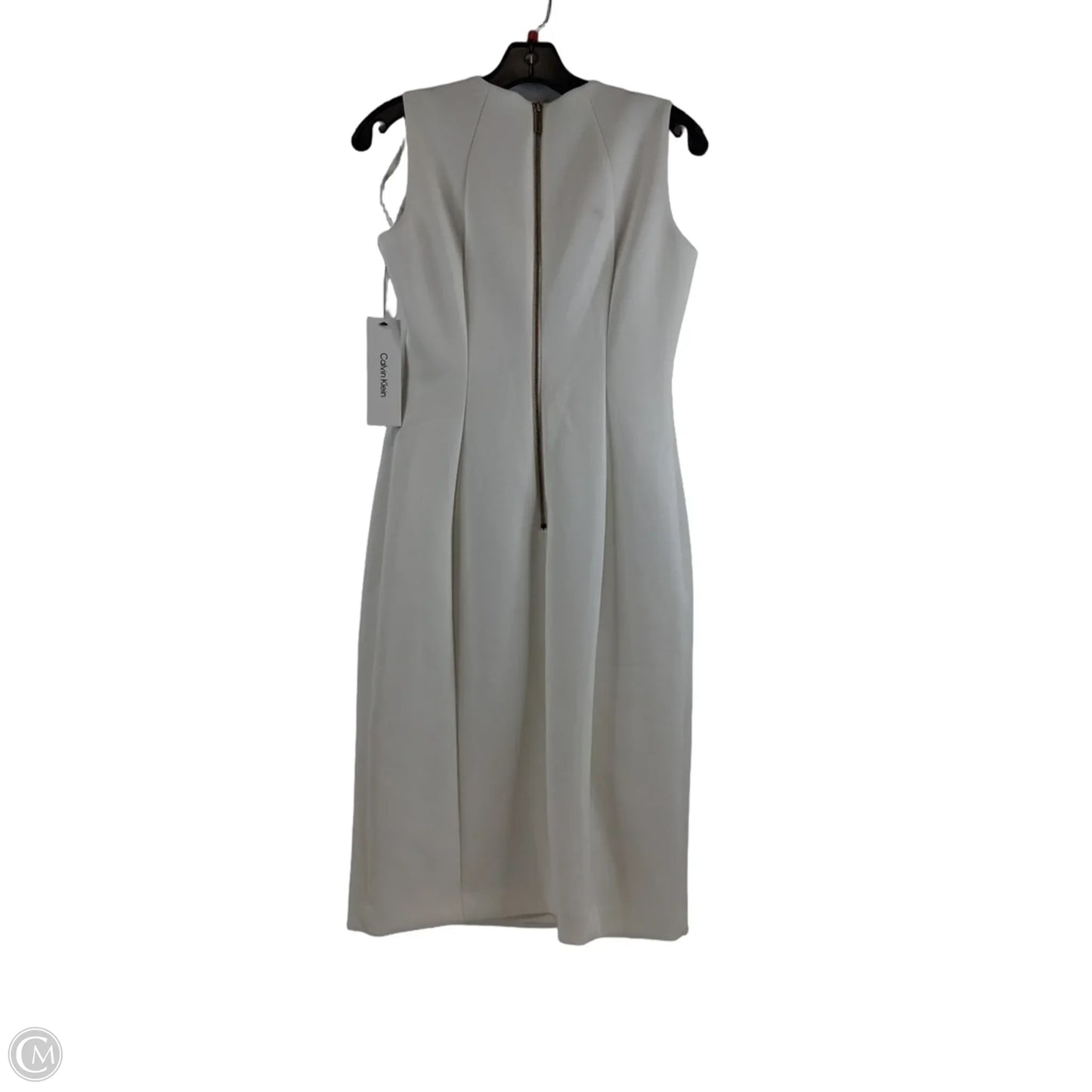 Dress Casual Midi By Calvin Klein In White, Size: S