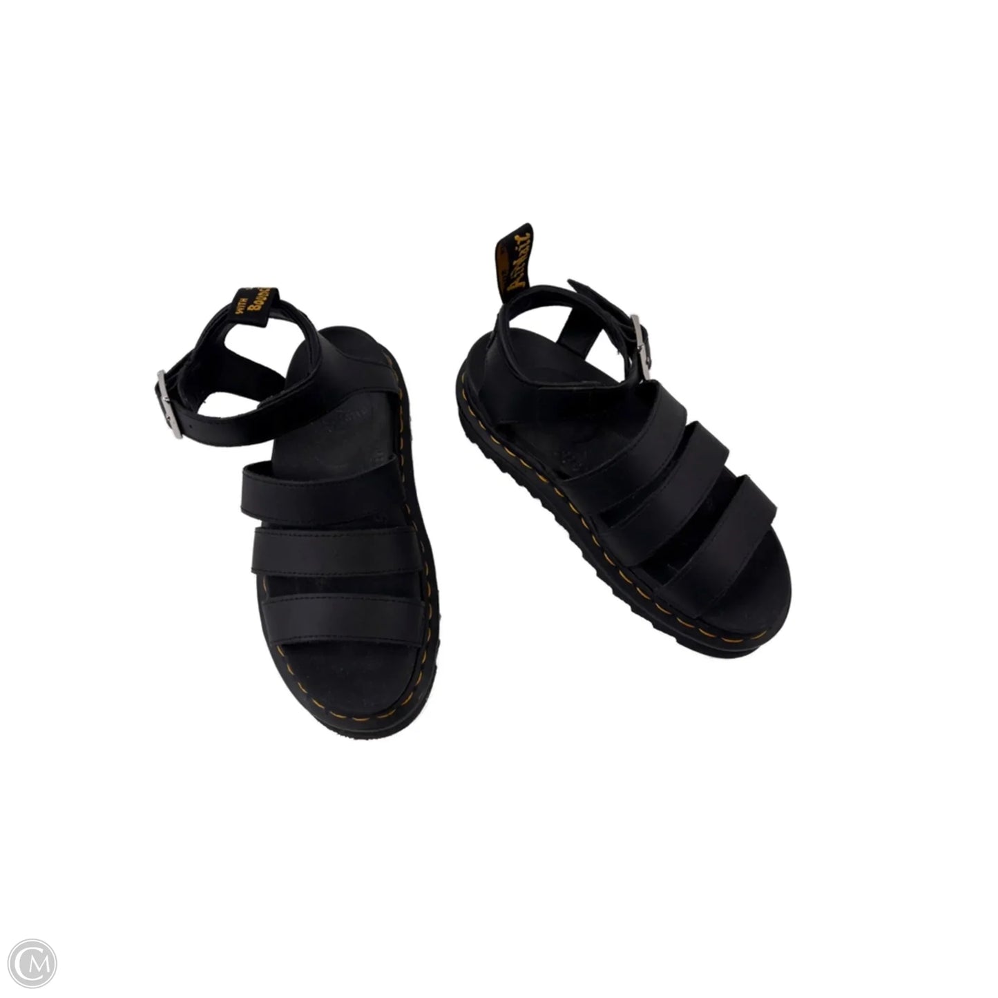 Sandals Heels Platform By Dr Martens In Black, Size: 6