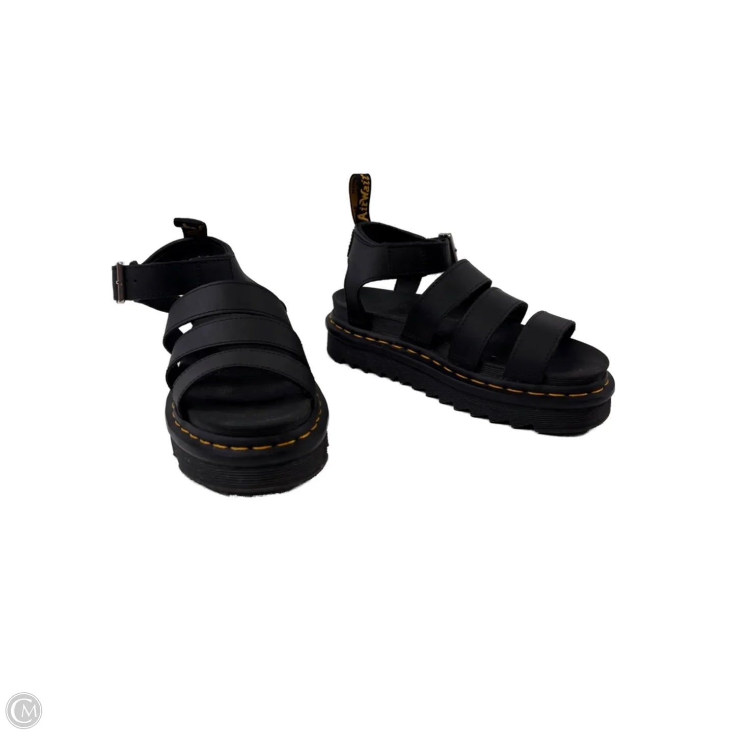 Sandals Heels Platform By Dr Martens In Black, Size: 6