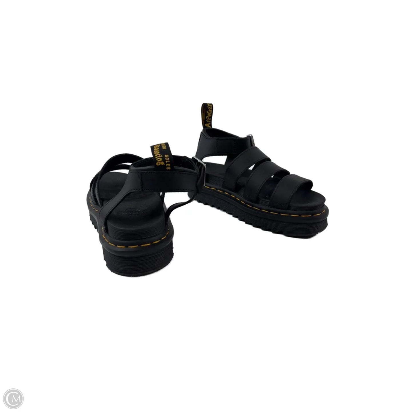 Sandals Heels Platform By Dr Martens In Black, Size: 6