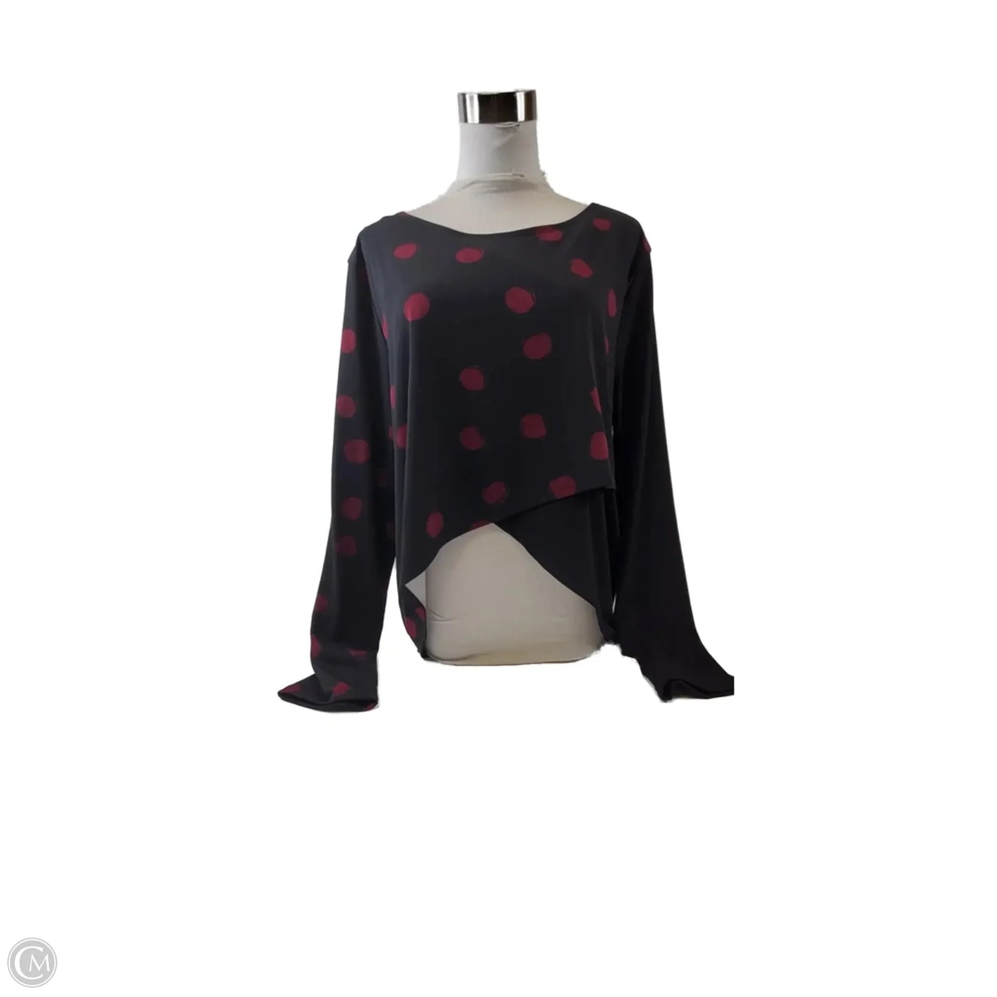 Top Long Sleeve By Clothes Mentor In Polkadot Pattern, Size: Xl