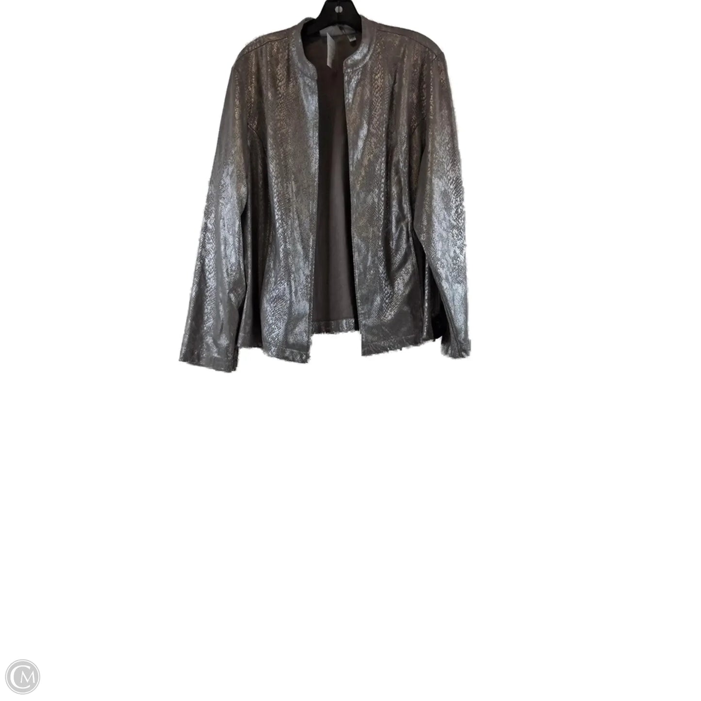 Blazer By Chicos In Snakeskin Print, Size: Xl