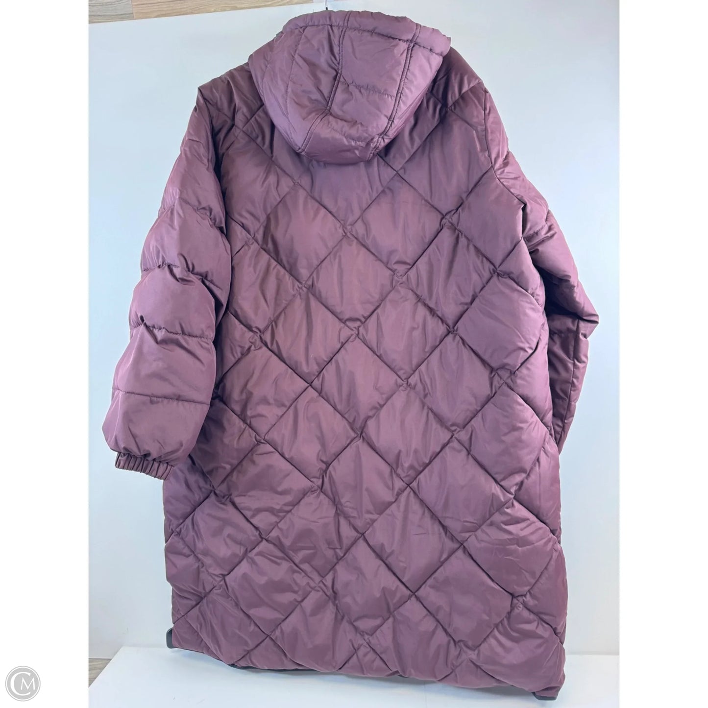 Coat Puffer & Quilted By Lands End In Purple, Size: 2x