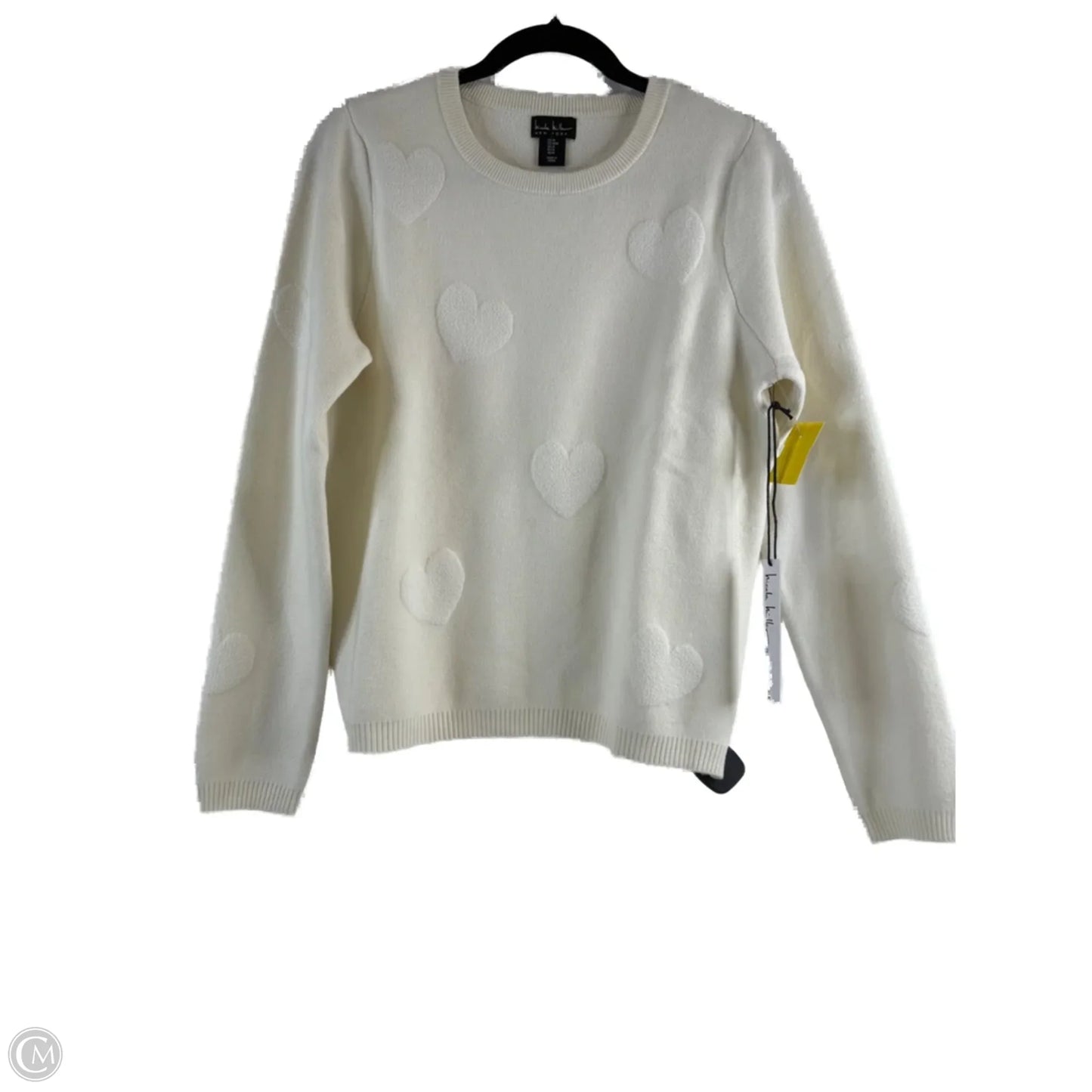 Sweater By Nicole Miller In Cream, Size: M
