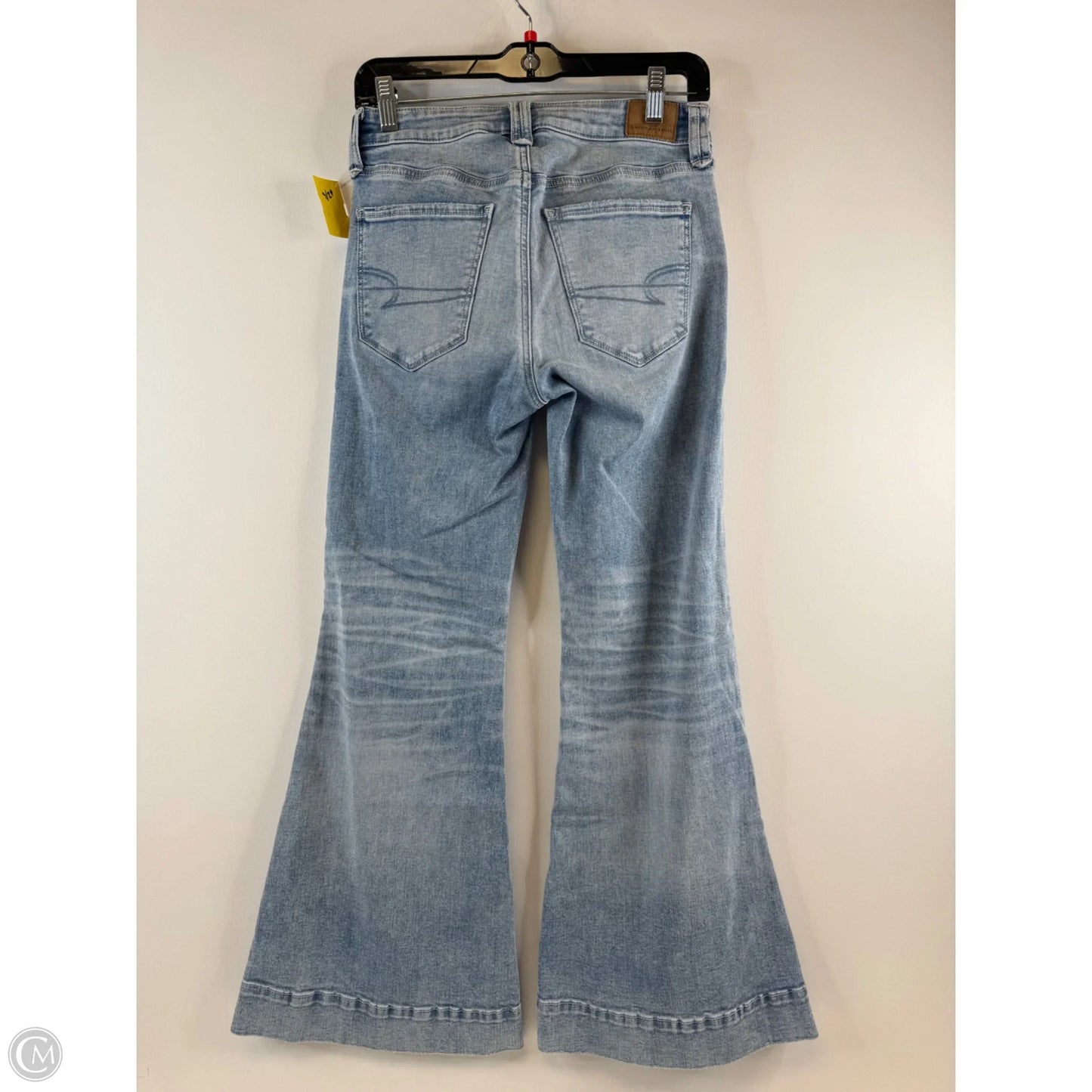 Jeans Flared By American Eagle In Blue Denim, Size: 4