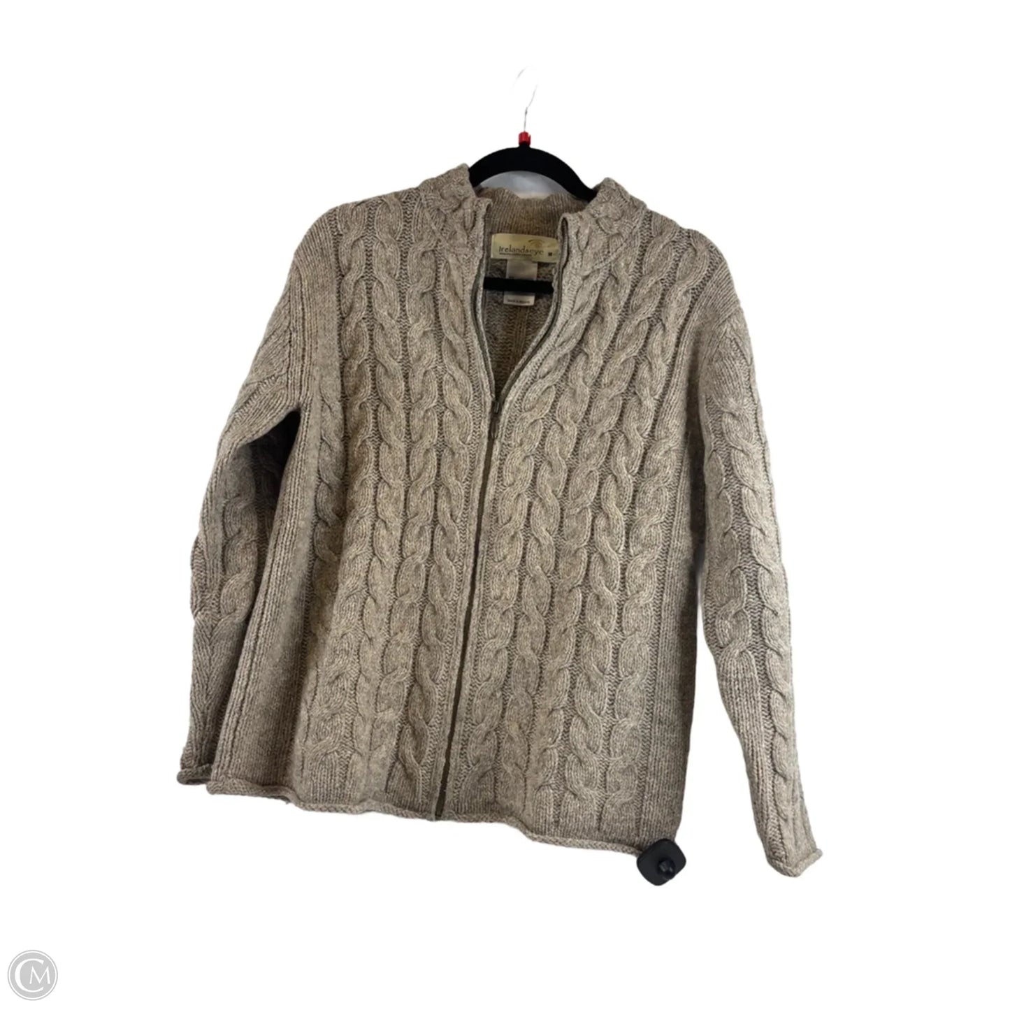 Sweater Cardigan By Clothes Mentor In Tan, Size: M