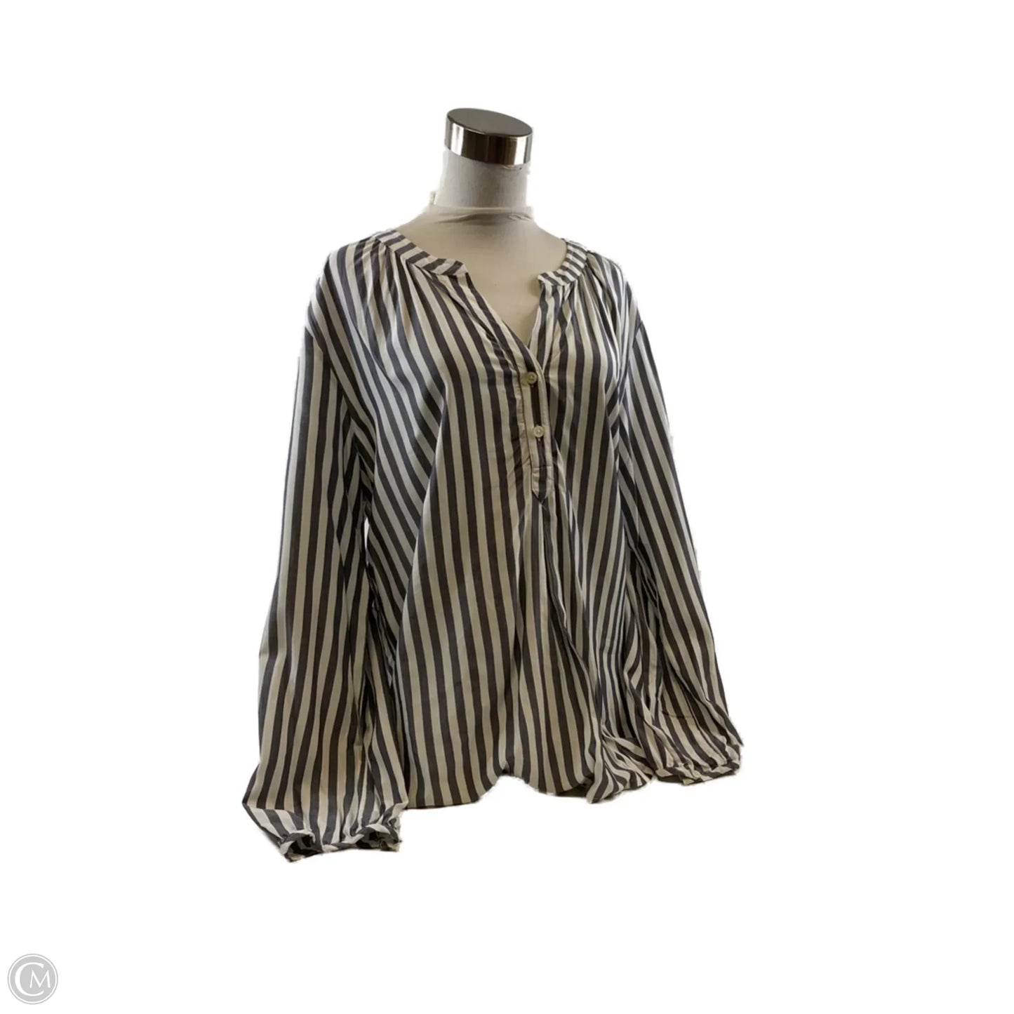 Top Long Sleeve By Terra & Sky In Black, Size: 1x