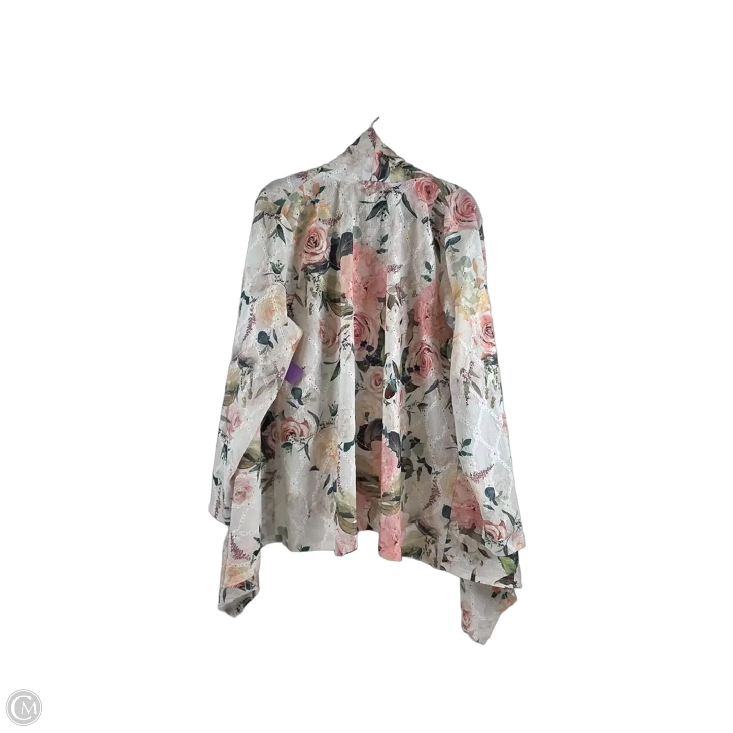 Cardigan By Clothes Mentor In Floral Print, Size: Xl