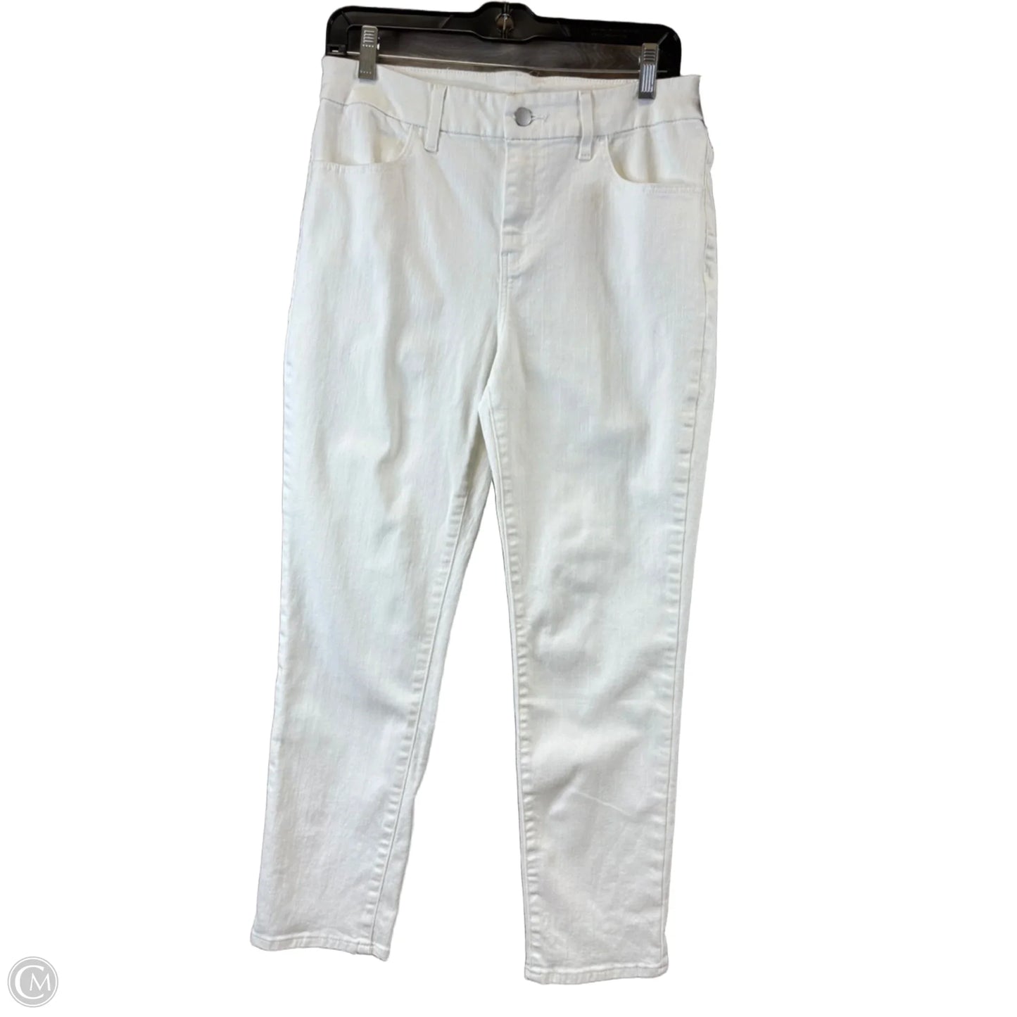 Jeans Straight By Chicos In White Denim, Size: 6