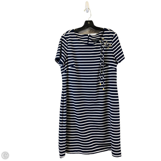 Dress Casual Midi By Jessica Howard In Blue & White, Size: Xl