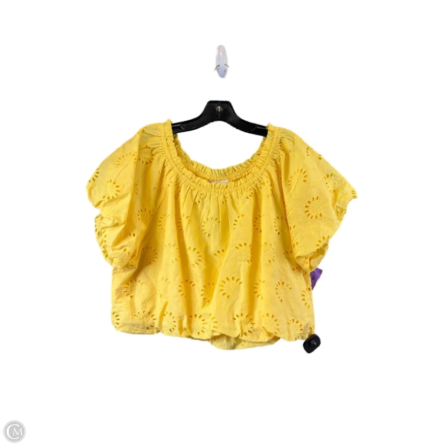 Top Short Sleeve By Clothes Mentor In Yellow, Size: Xl