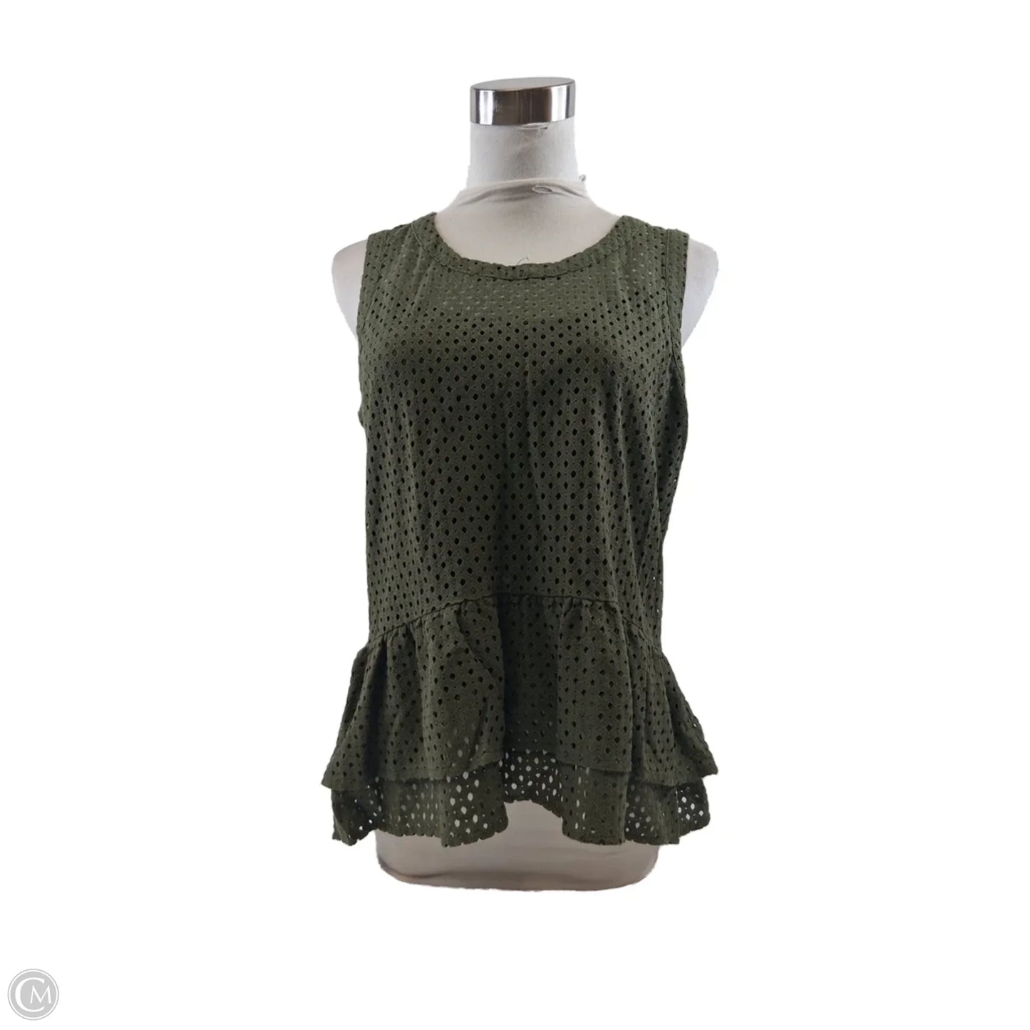 Top Sleeveless By Ana In Green, Size: S
