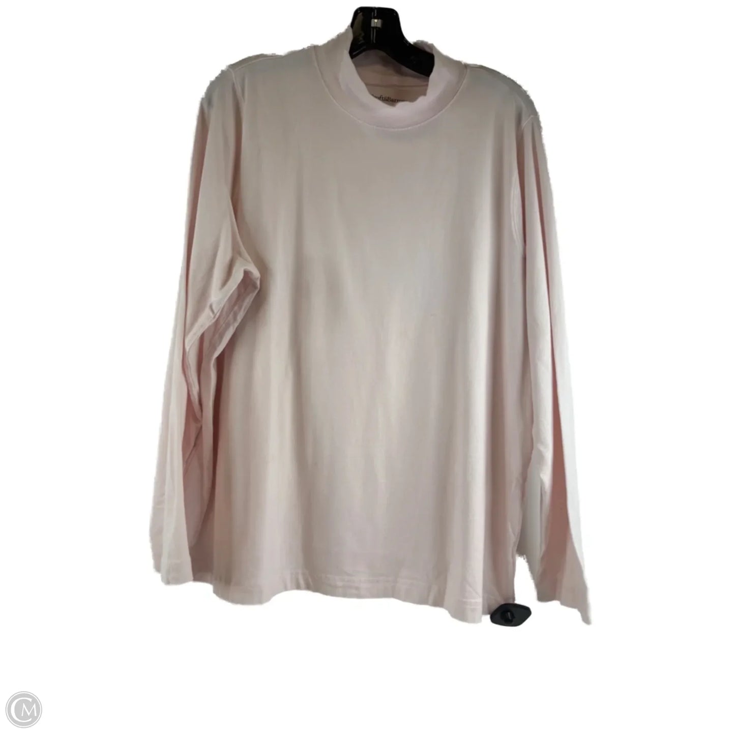 Top Long Sleeve Basic By Croft And Barrow In Pink, Size: 2x