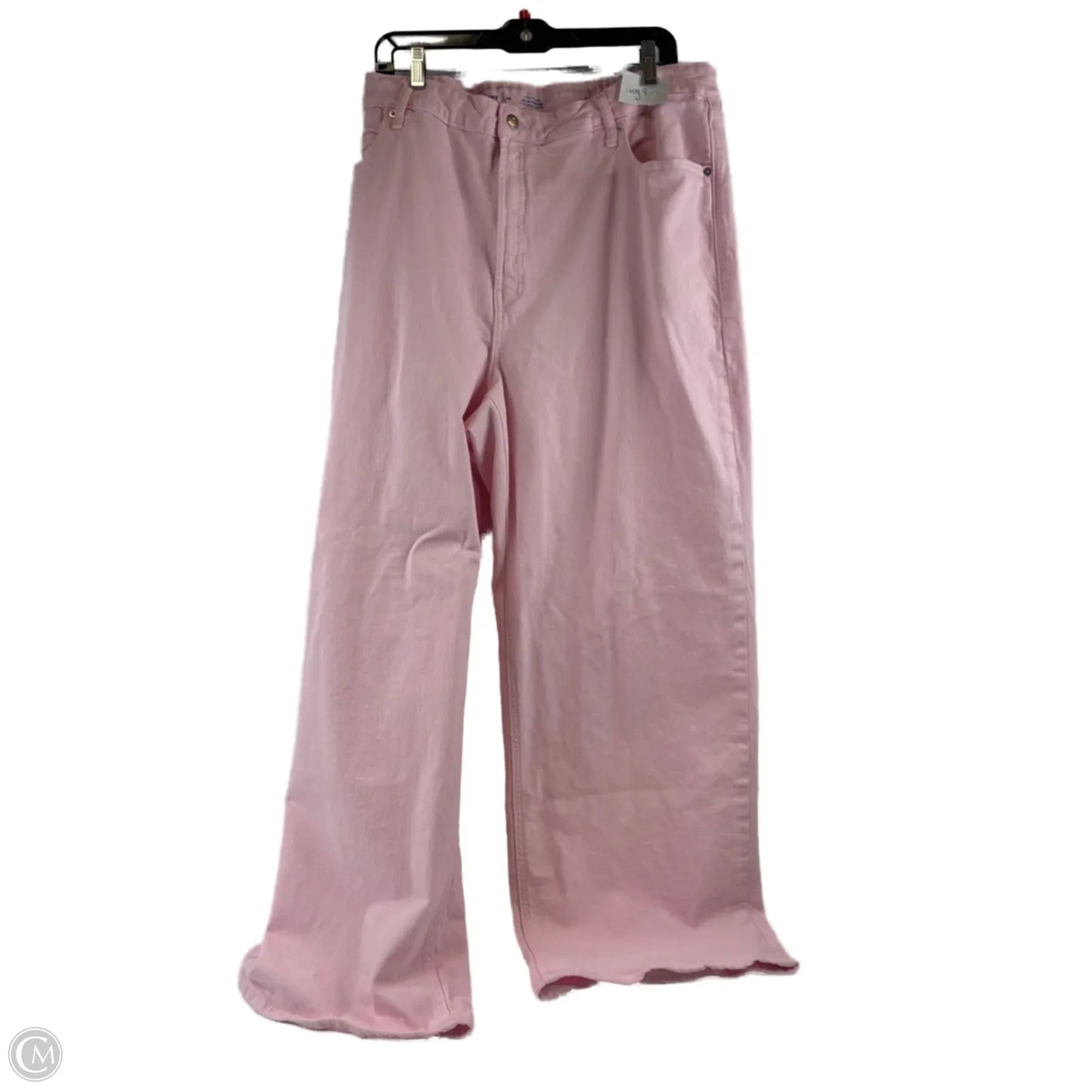 Jeans Wide Leg By Old Navy In Pink Denim, Size: 24