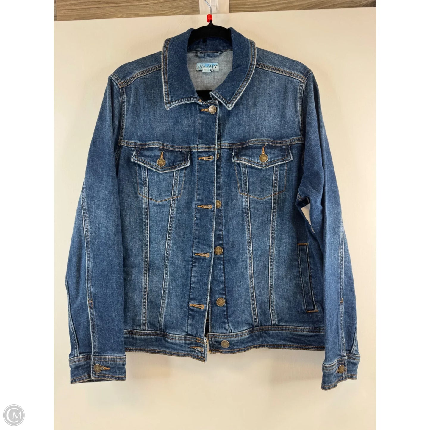 Jacket Denim By Ava & Viv In Blue Denim, Size: Xl