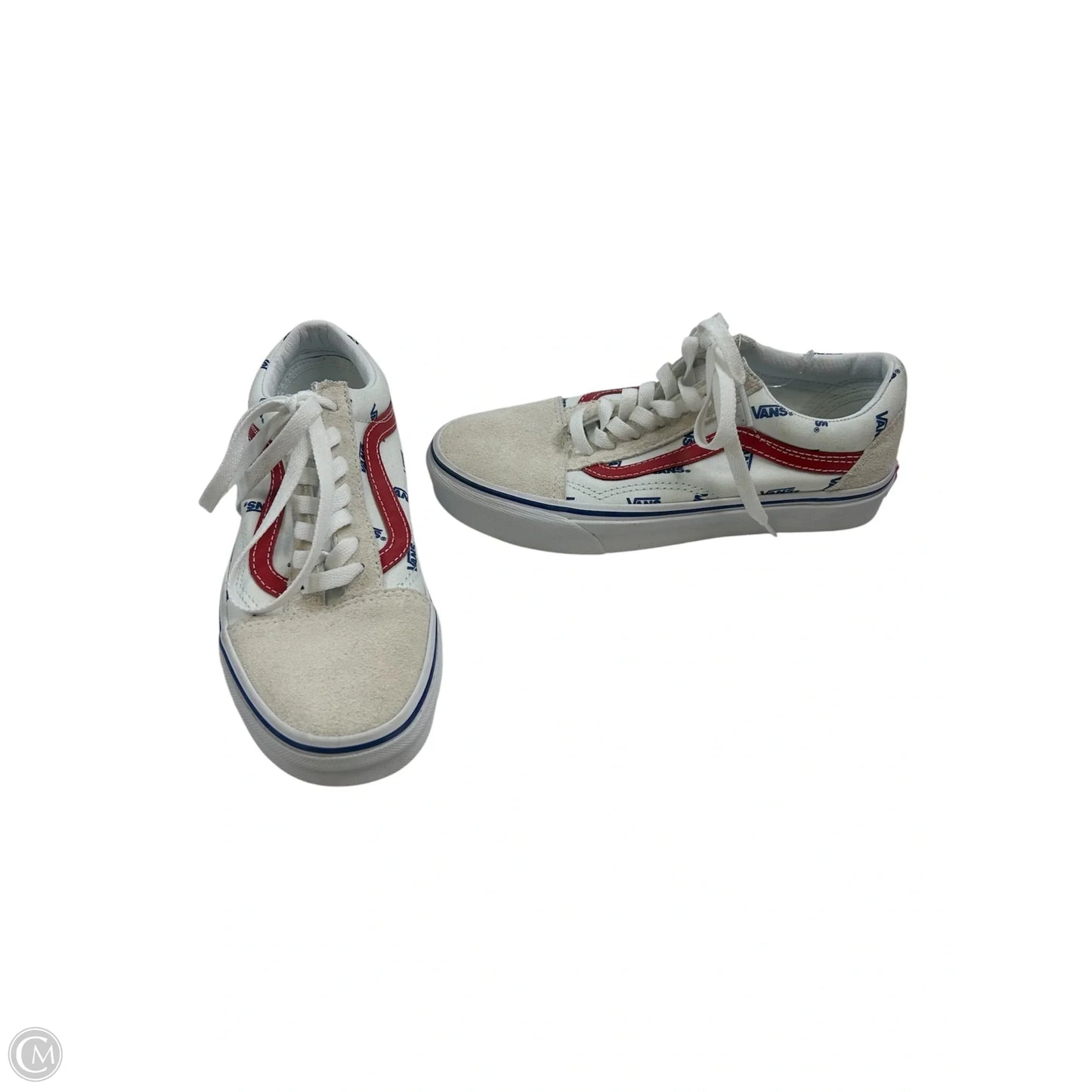 Shoes Sneakers By Vans In Blue & Red & White, Size: 6.5