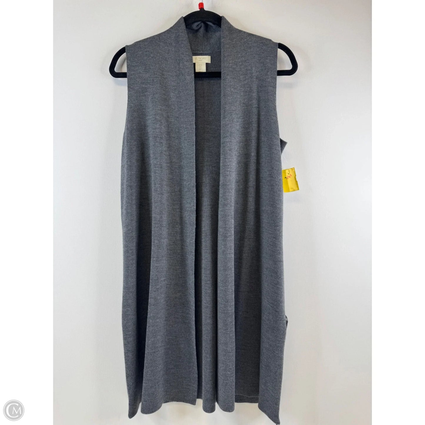Vest Sweater By St Tropez In Grey, Size: S