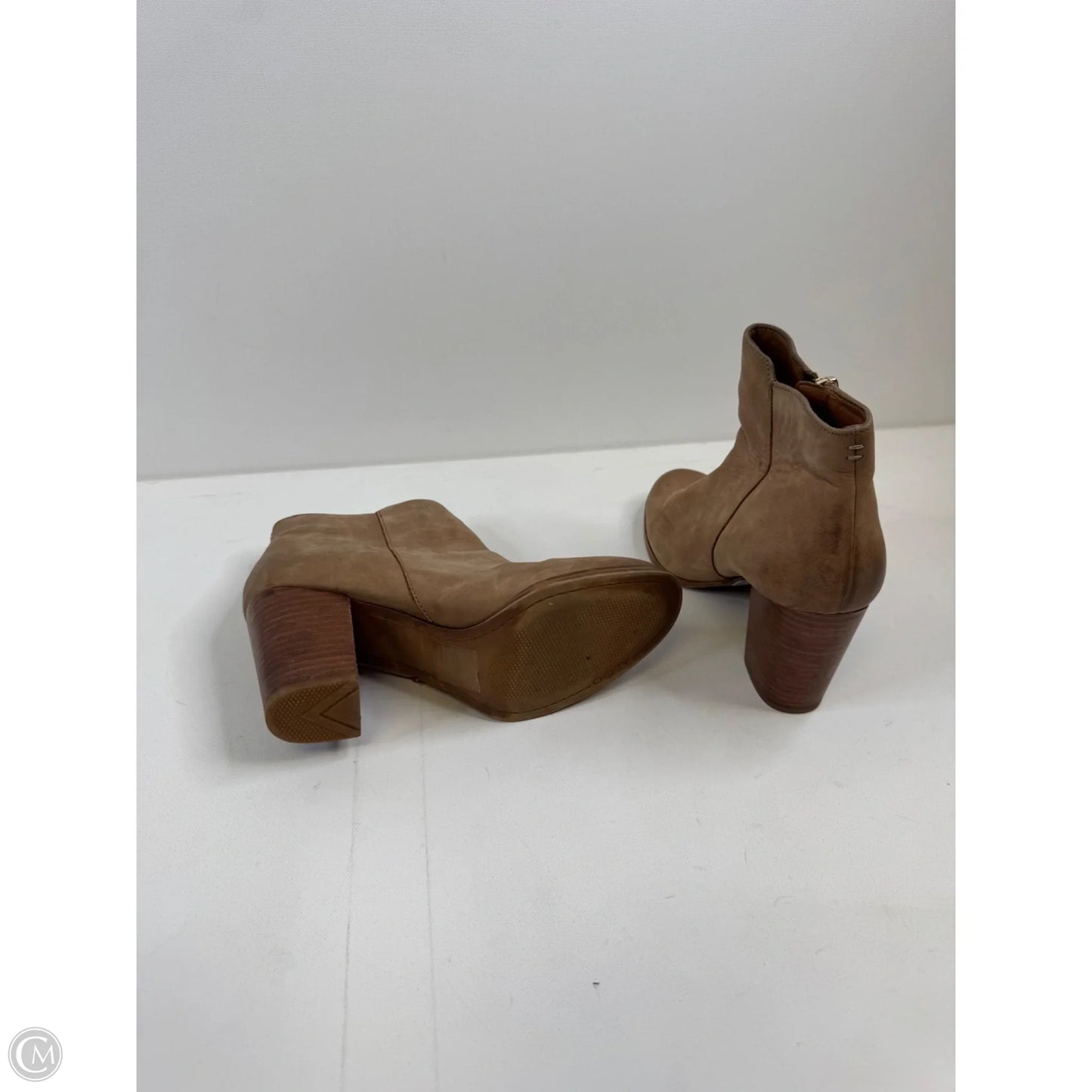 Boots Ankle Heels By Aldo In Brown, Size: 8