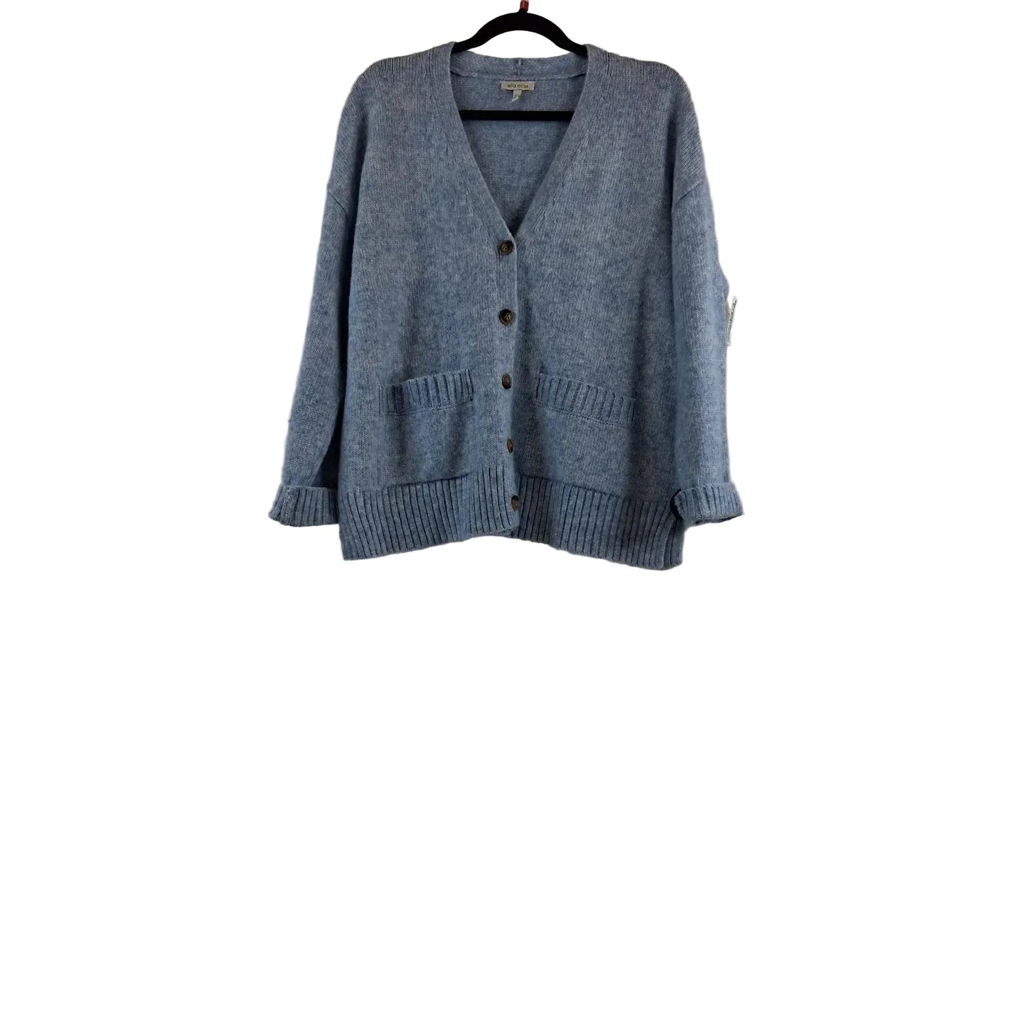 Sweater Cardigan By Ella Moss In Blue, Size: M