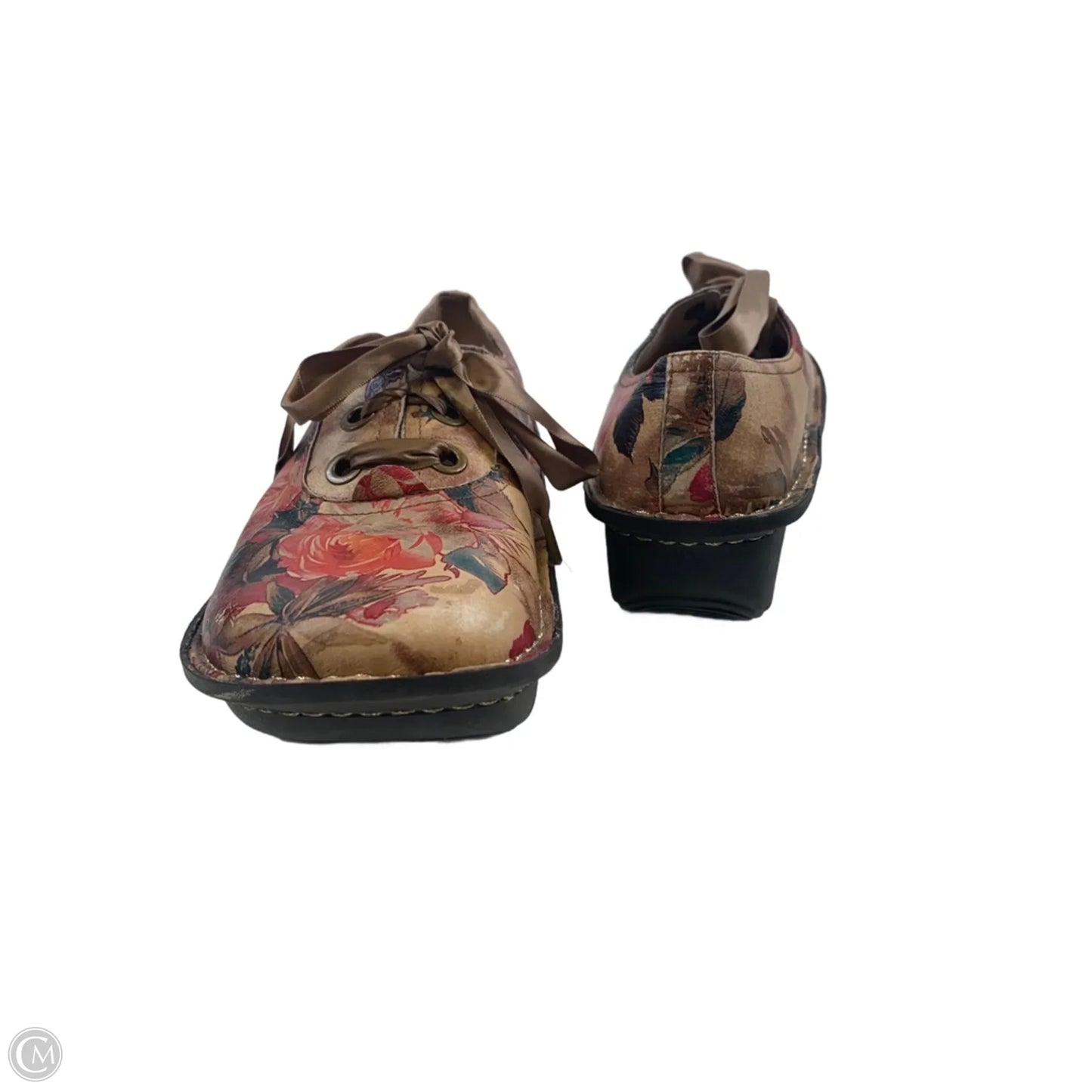 Shoes Flats By Alegria In Red & Tan, Size: 6