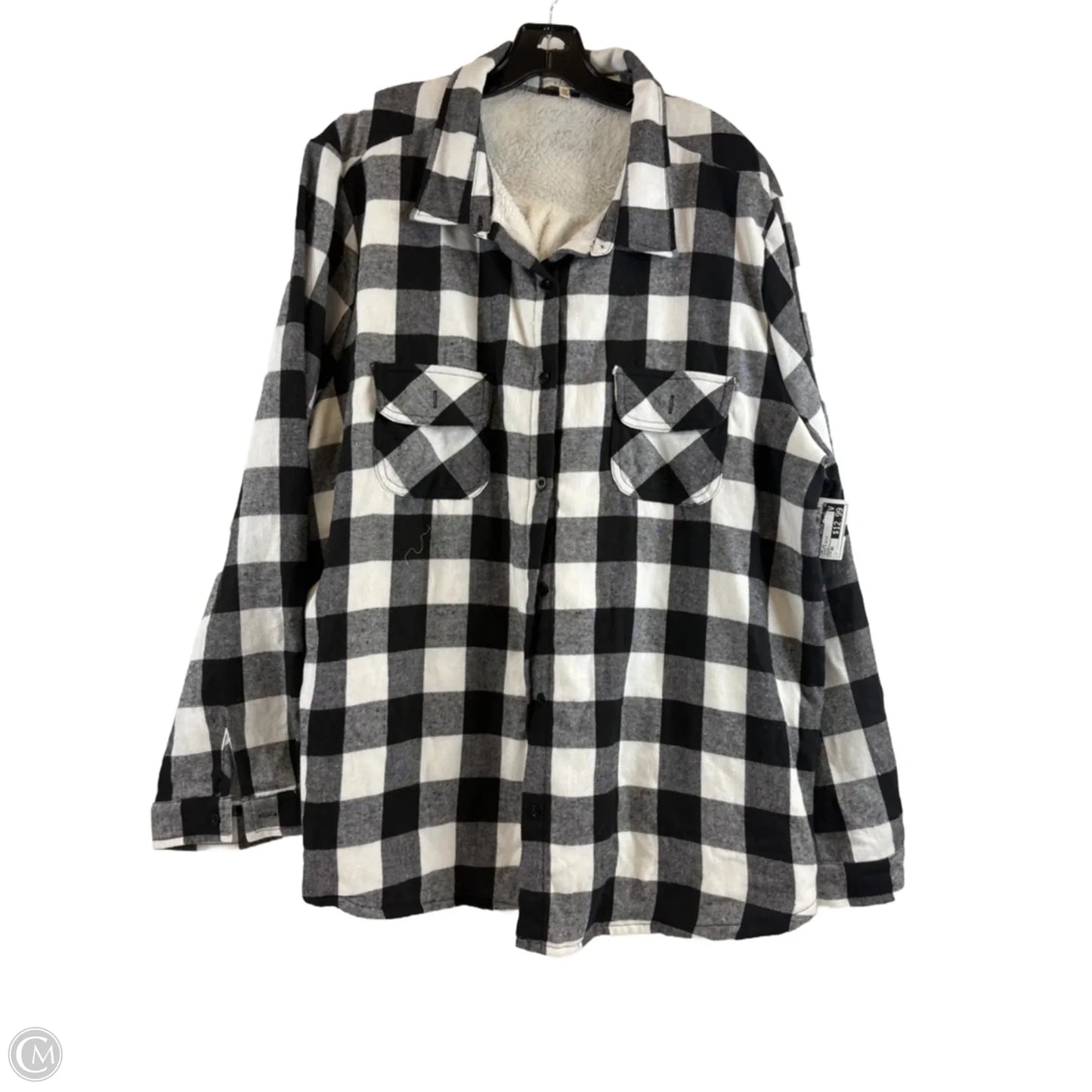 Top Long Sleeve By Clothes Mentor In Black & White, Size: 3x