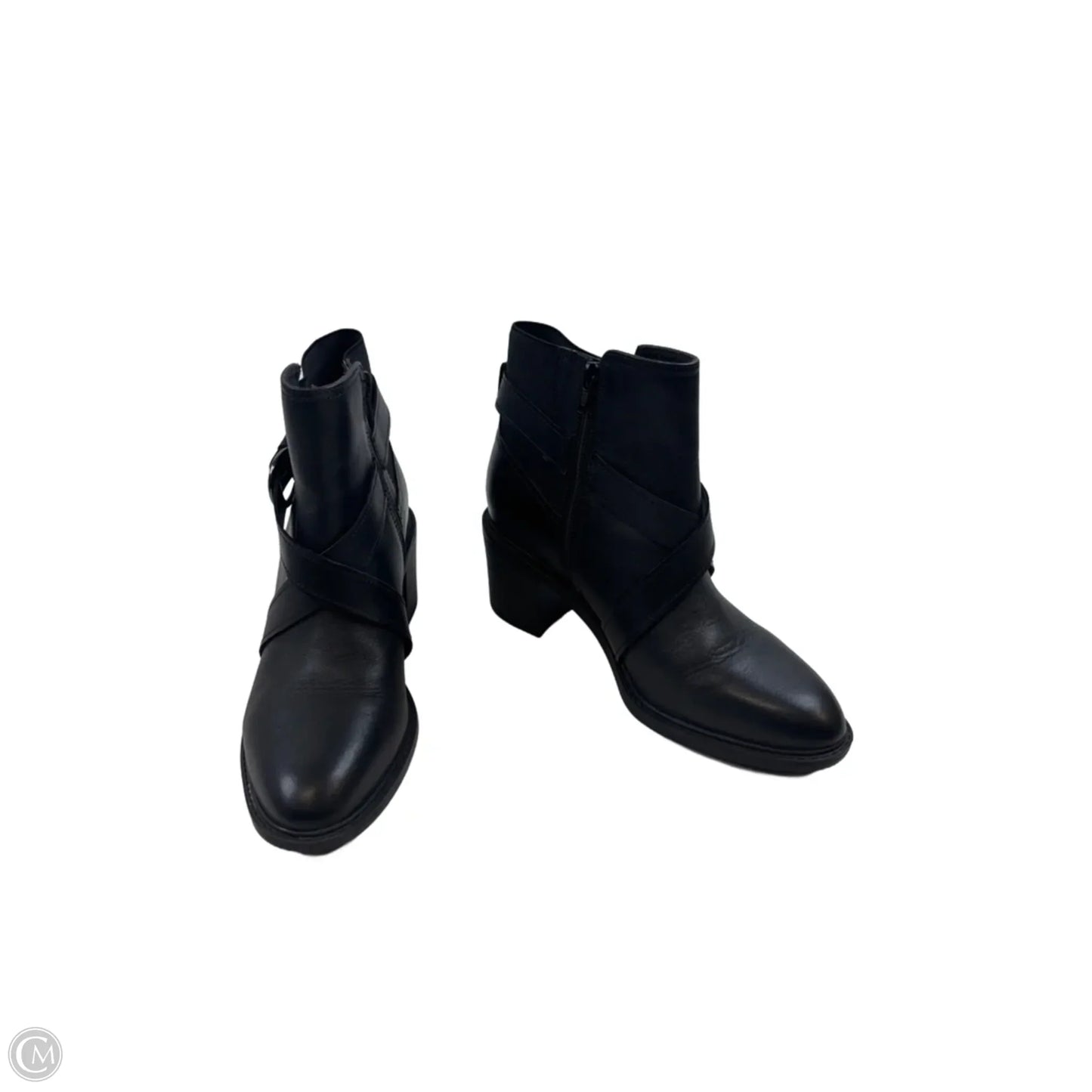 Boots Ankle Heels By Clarks In Black, Size: 9