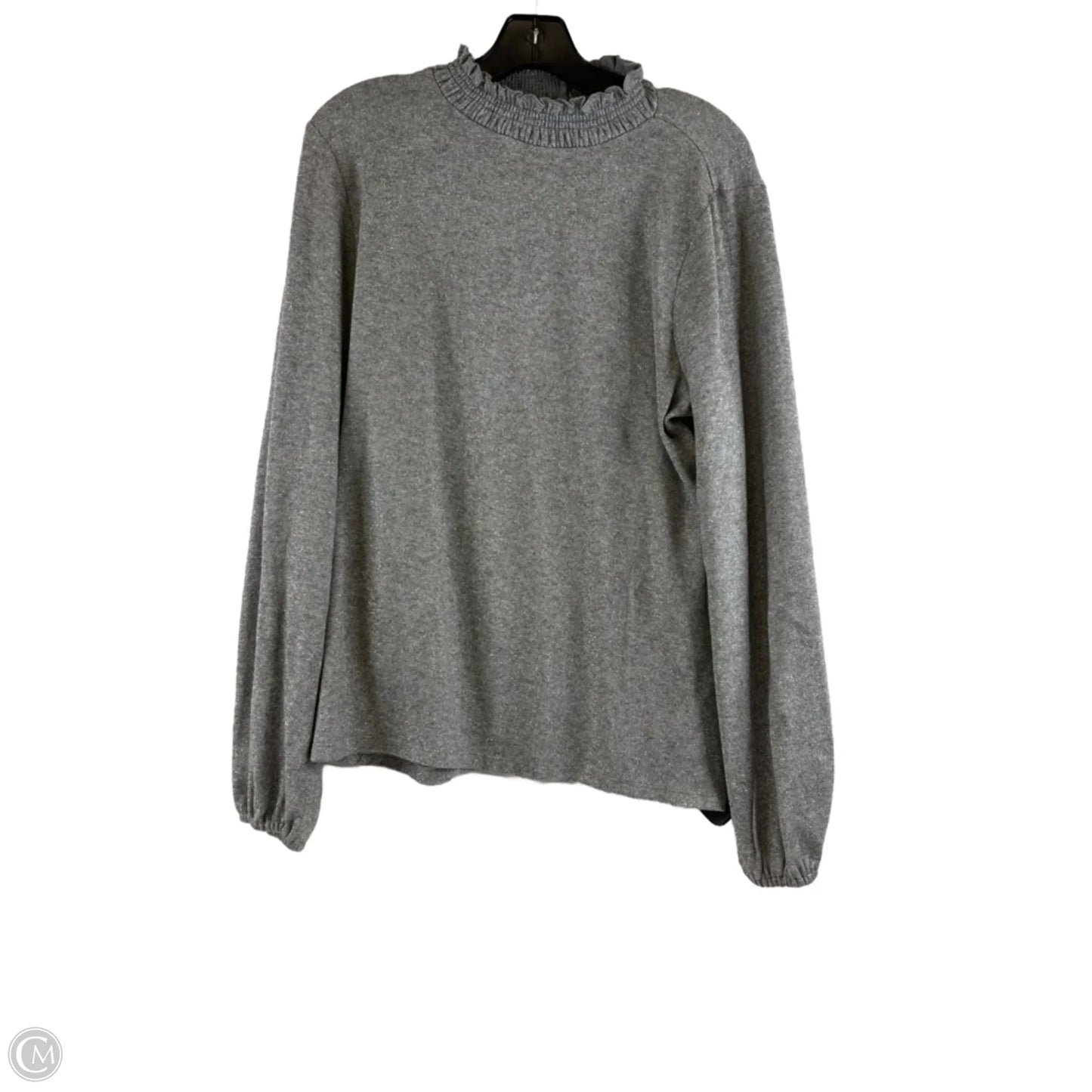 Top Long Sleeve By Talbots In Silver, Size: L