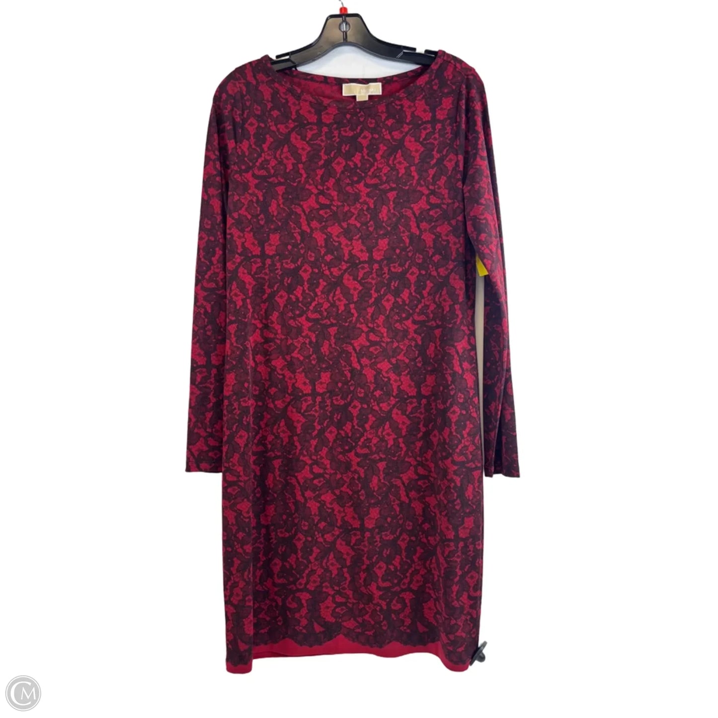 Dress Casual Midi By Michael By Michael Kors In Black & Red, Size: M
