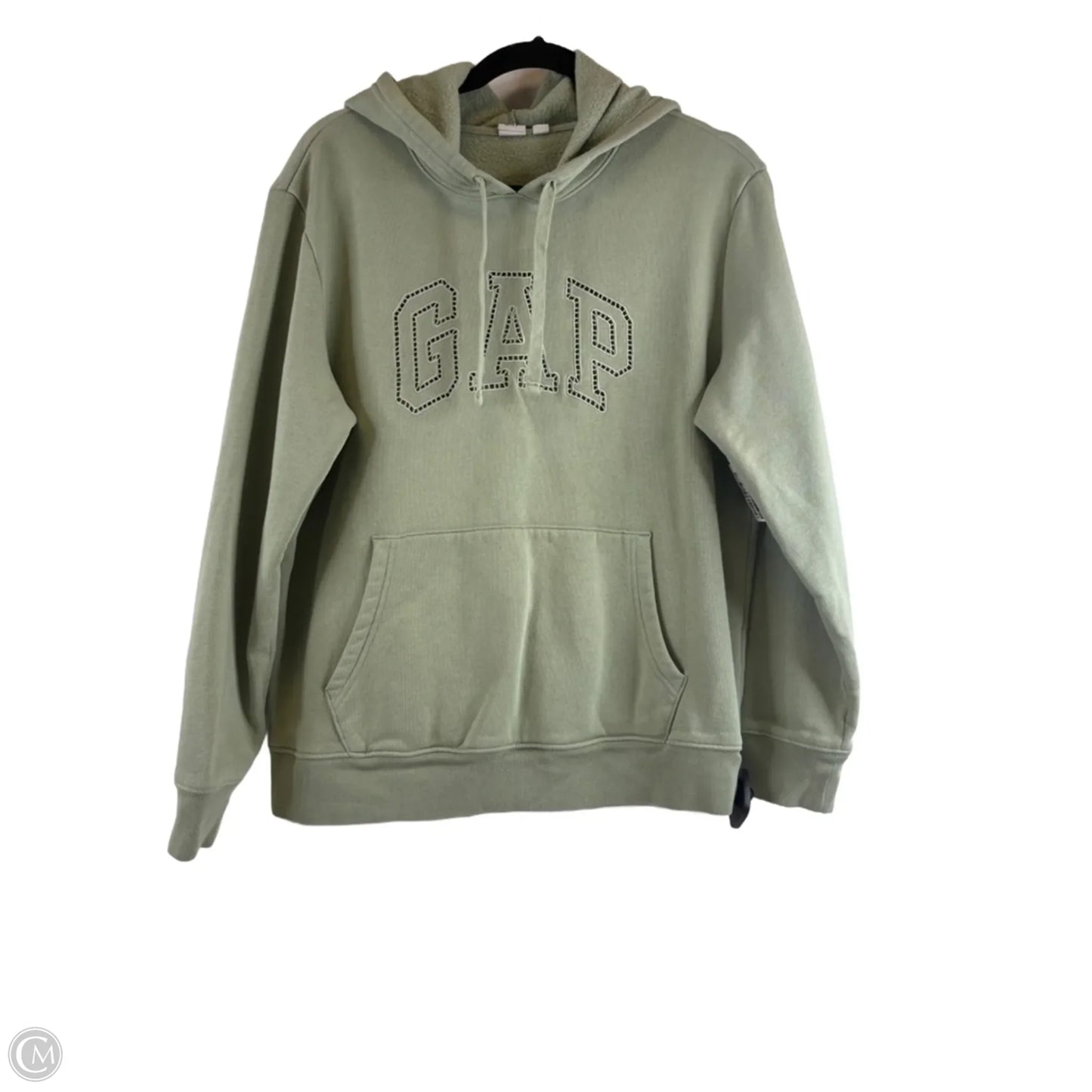 Sweatshirt Hoodie By Gap In Green, Size: M