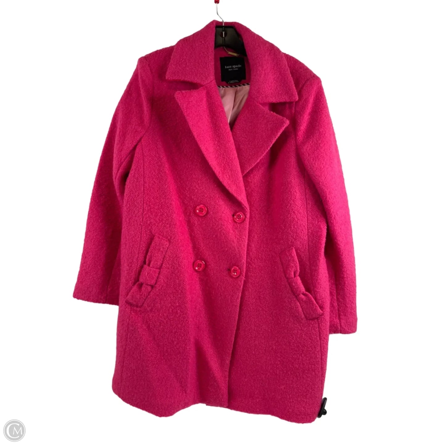 Coat Designer By Kate Spade In Pink, Size: L