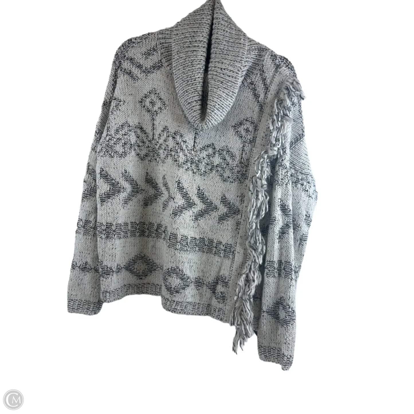 Sweater By Lucky Brand In Black & White, Size: L
