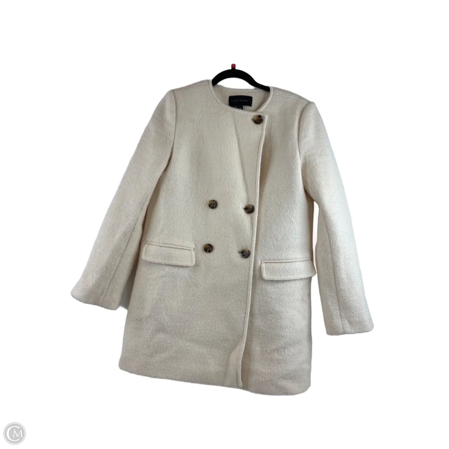 Coat Peacoat By Ann Taylor In Cream, Size: S