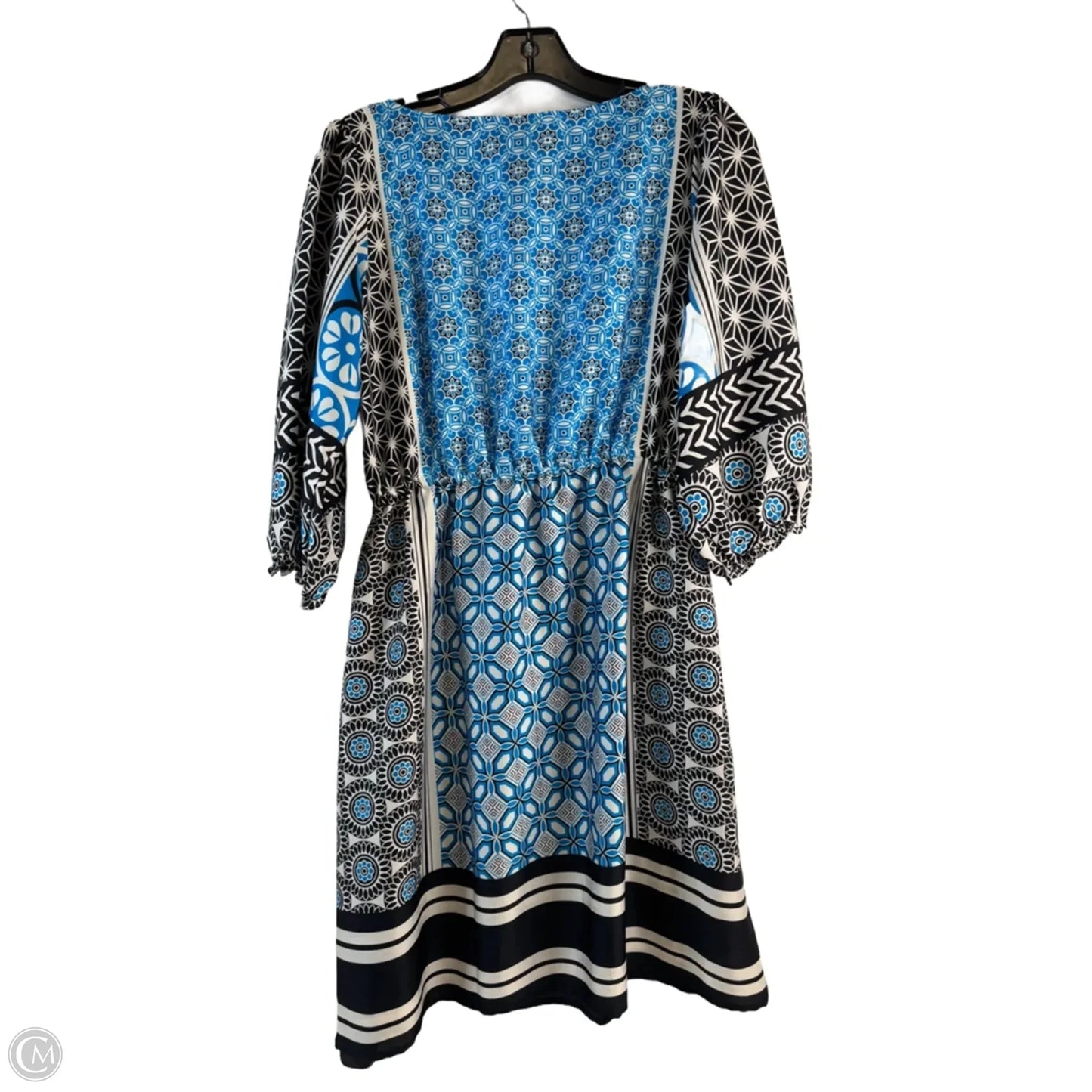Dress Casual Midi By Loft In Blue & White, Size: Xsp