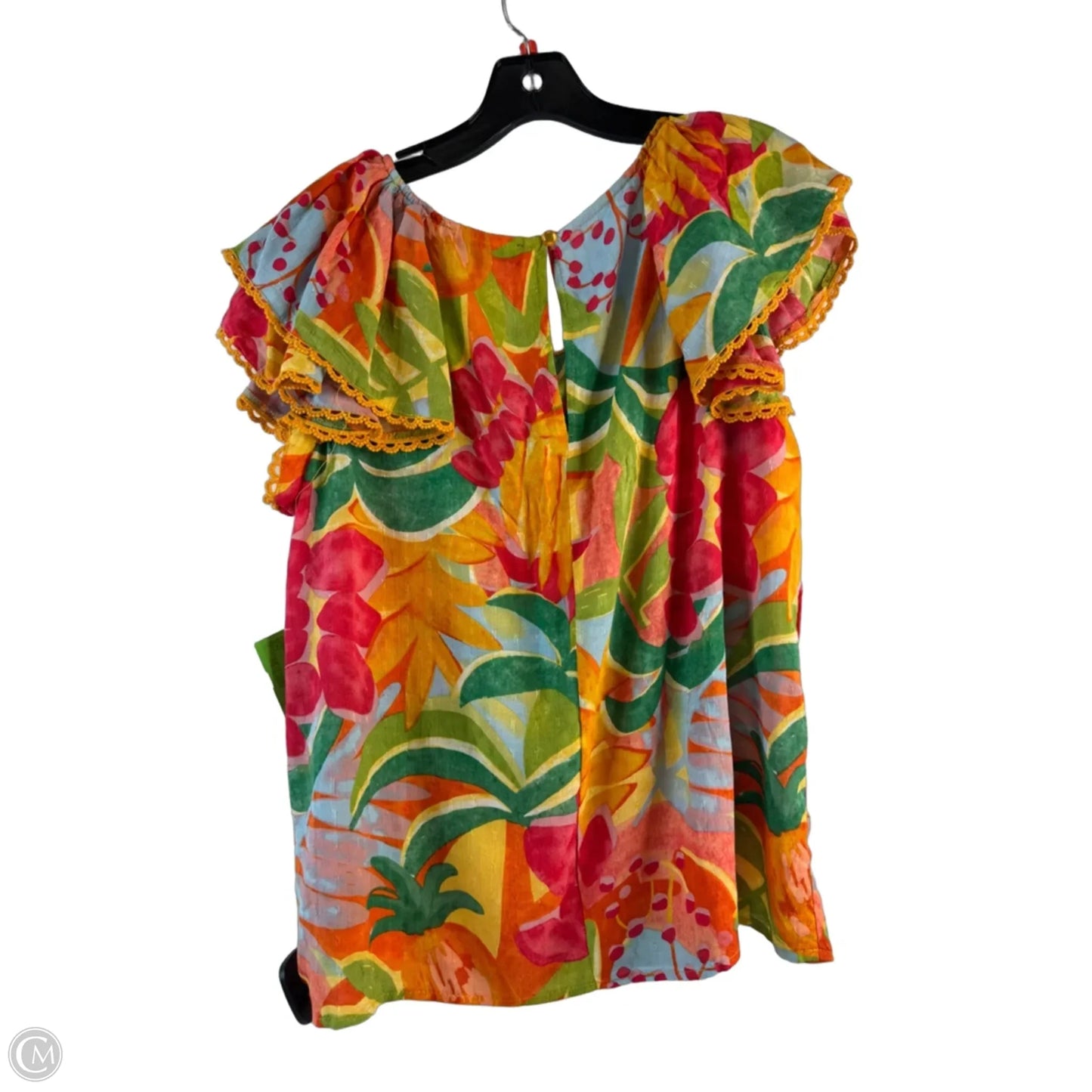 Top Short Sleeve By Rachel Roy In Orange & Yellow, Size: Xl