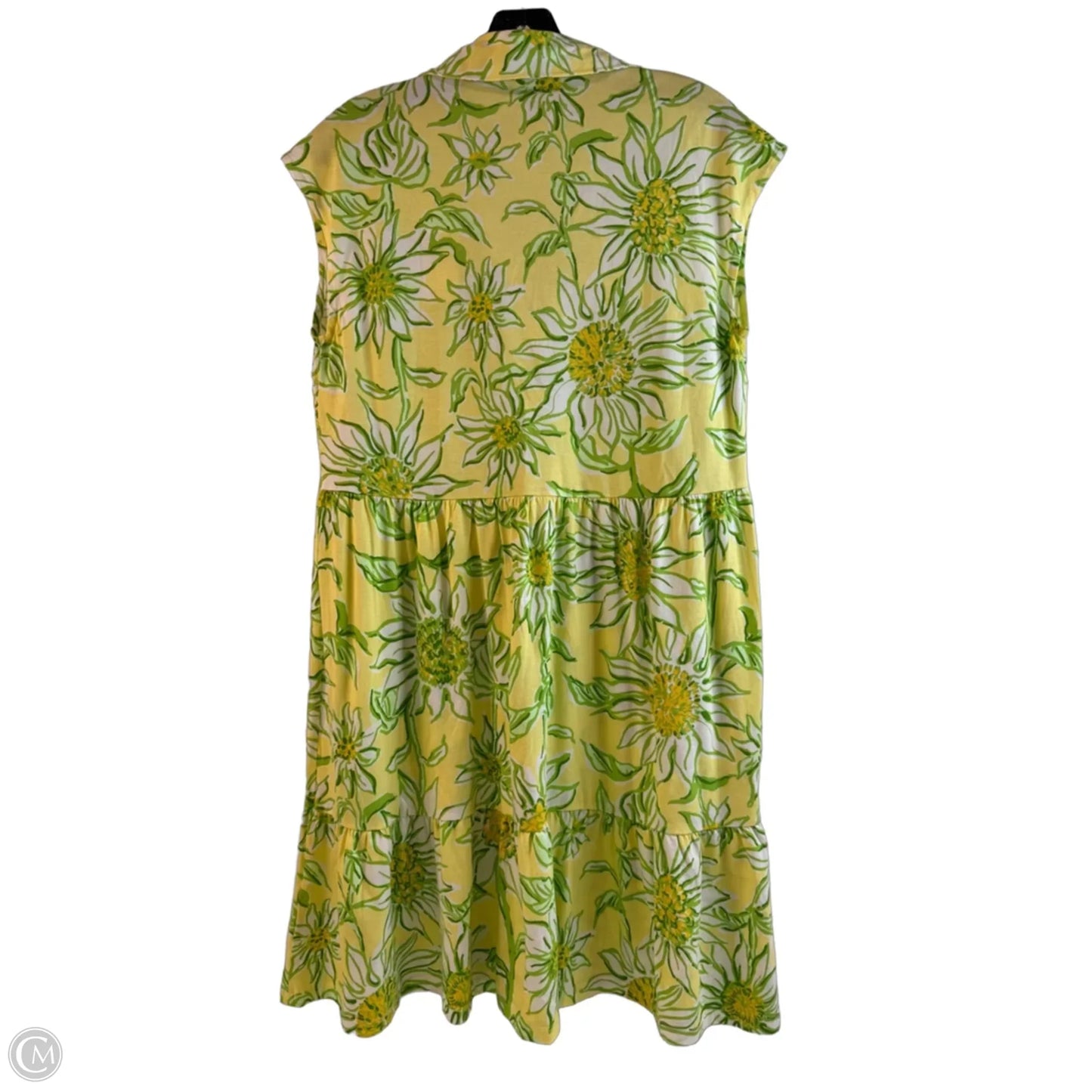Dress Designer By Lilly Pulitzer In Green & Yellow, Size: M