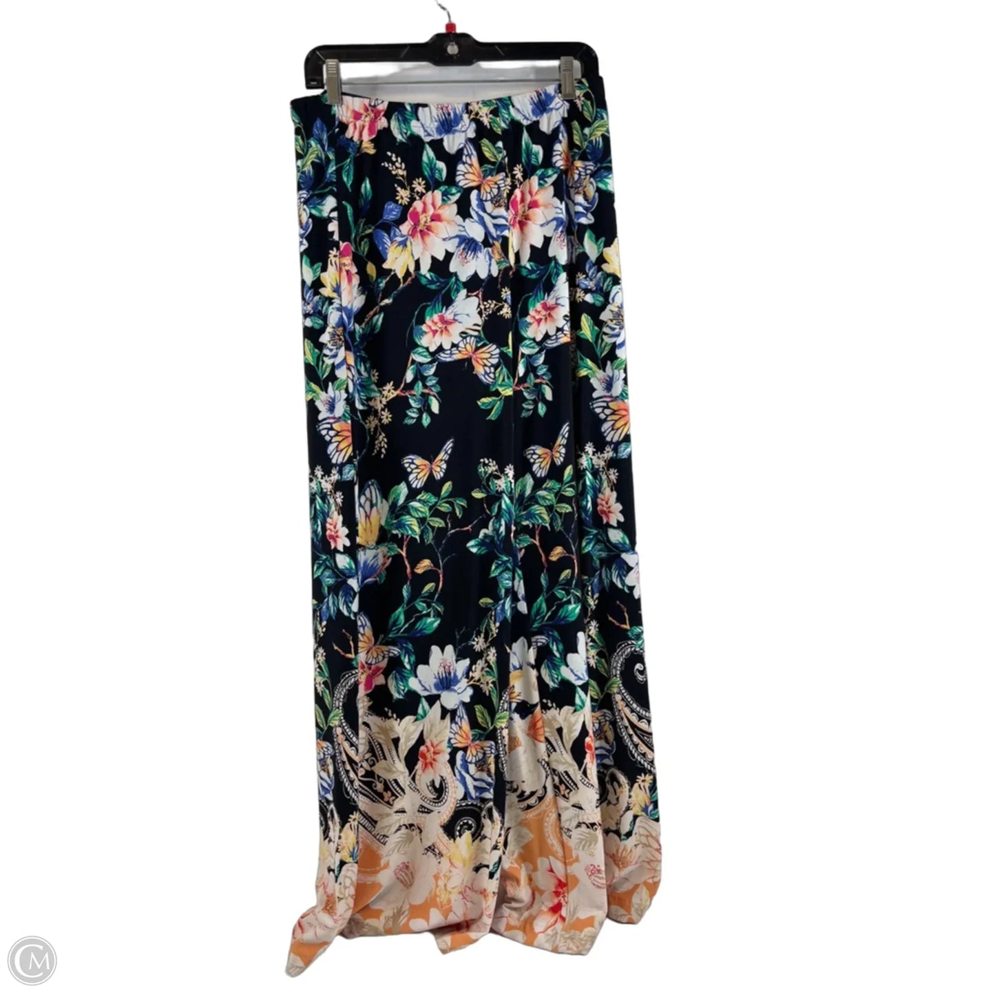 Pants Wide Leg By Chicos In Floral Print, Size: 8